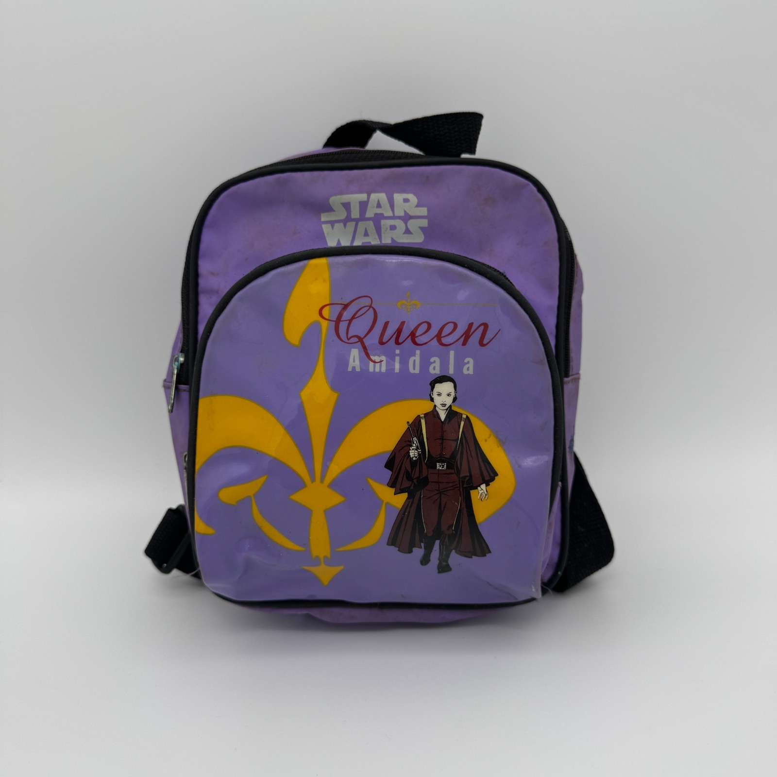 Vintage 1999 Star Wars Episode I Queen Amidala Mini Backpack Purple Toddler Bag