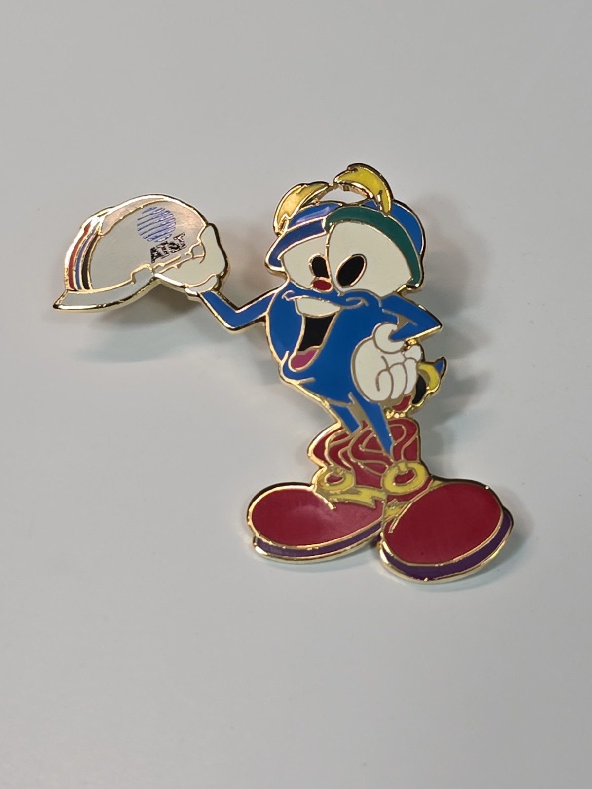 Olympic Lapel Pin Atlanta 1996 AT&T Izzy with a Hard Hat 178/1000