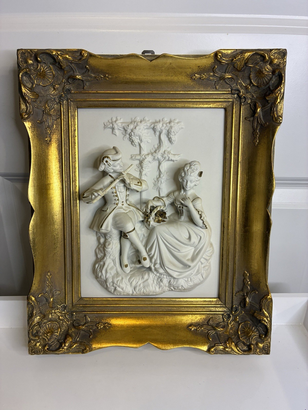 Porcelain Wall Art in Baroque style by Alt Meissen, Germany 1950s