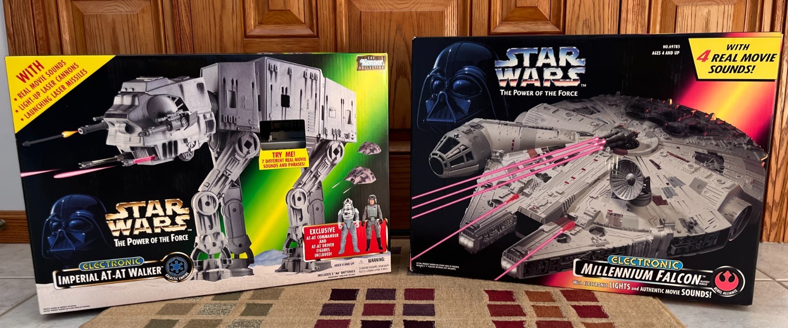 Star Wars Electronic Imperial AT-AT Walker and Millennium Falcon  NEW ~ UNOPENED