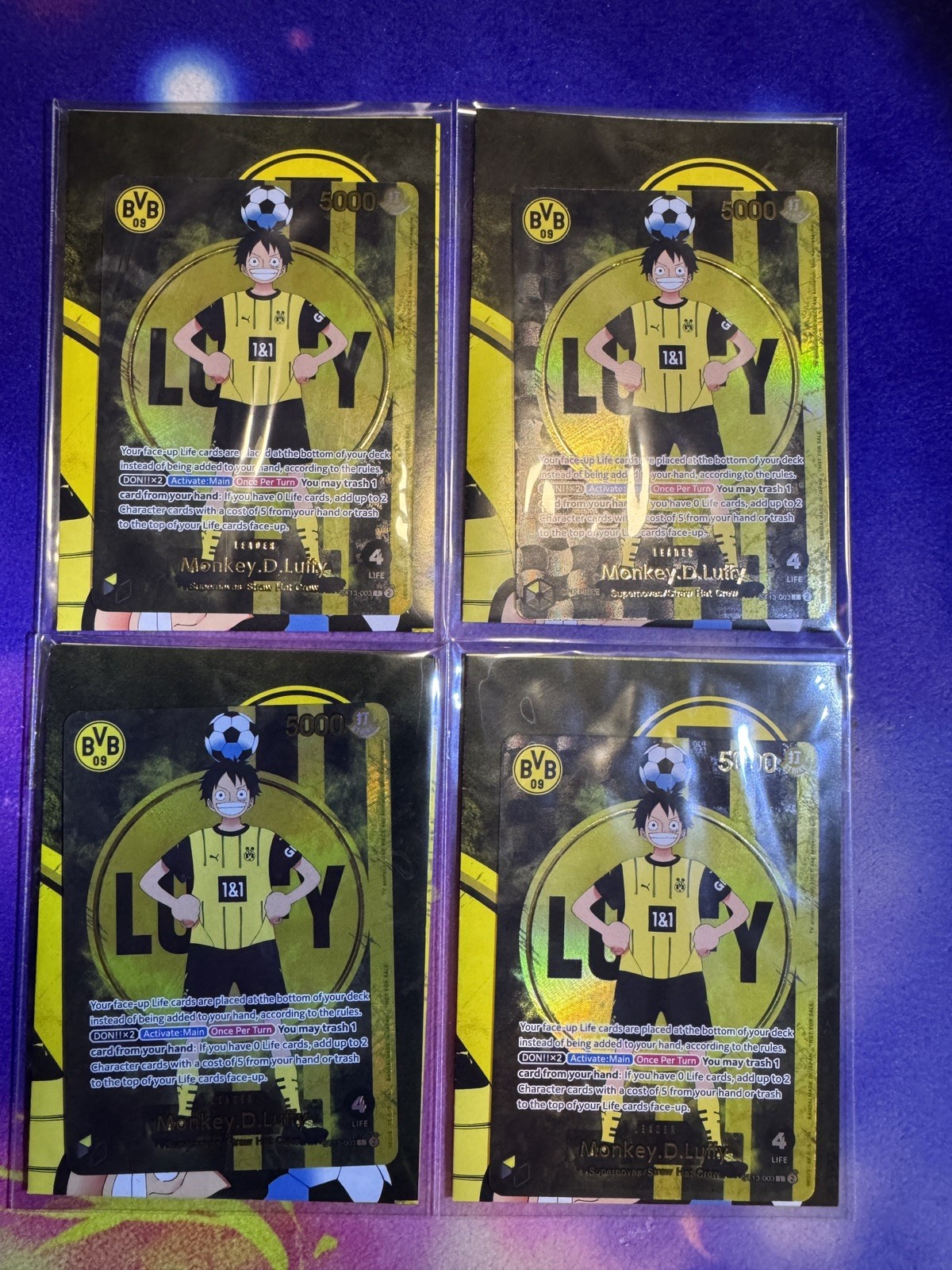 One Piece x BVB 09 Dortmund Promo Card Card ST13-003 Monkey D Luffy Sealed New