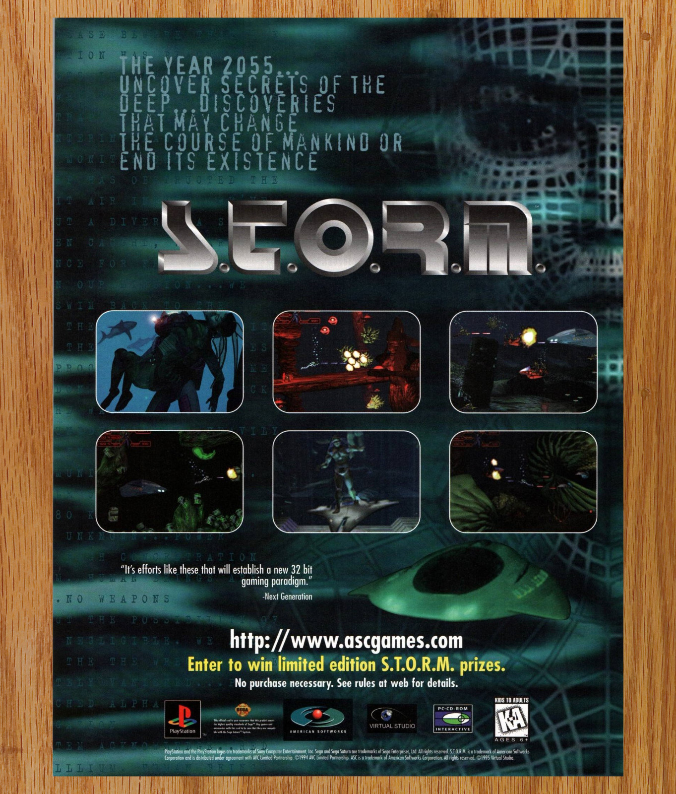 S.T.O.R.M. ASCgames Playstation - Video Game Print Ads Poster Promo Art 1996