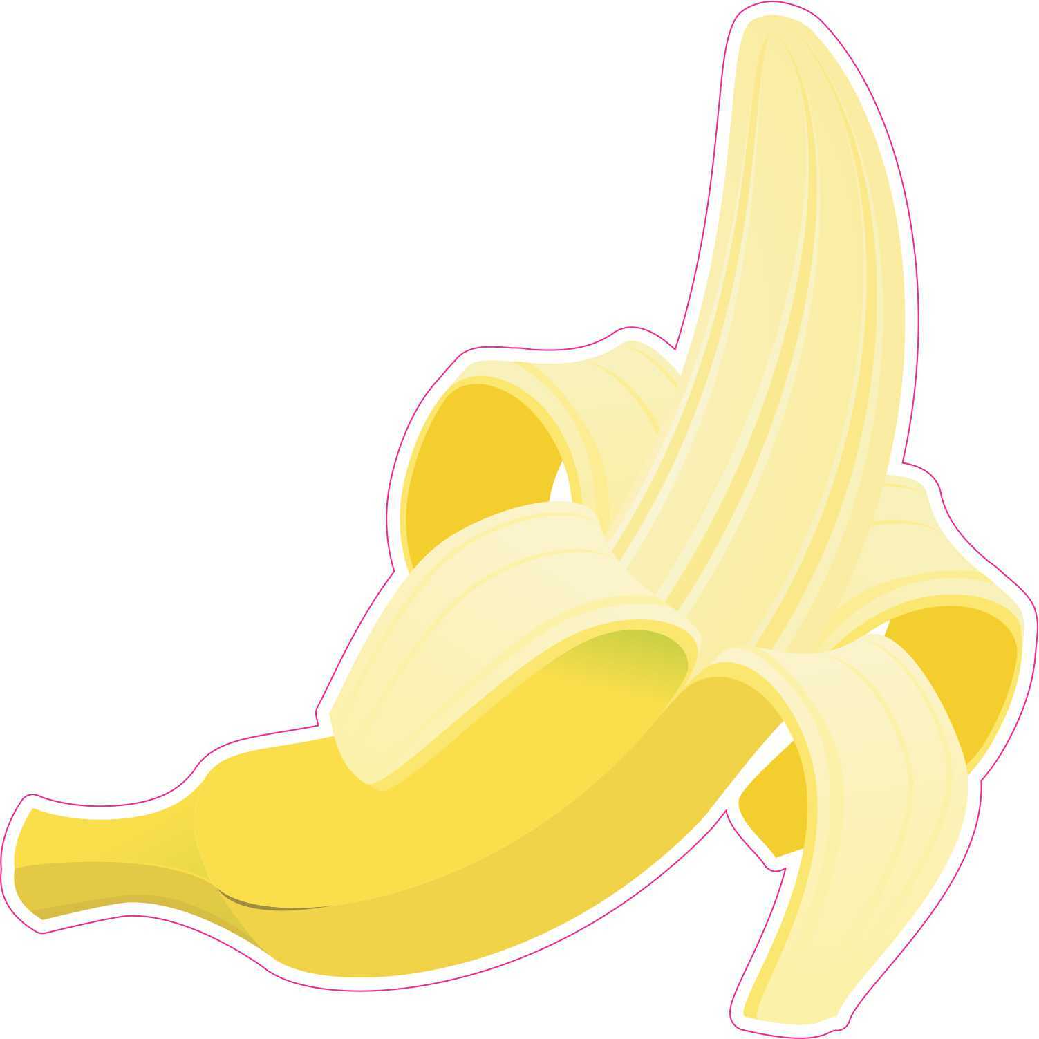 5in x 5in Banana Vinyl Sticker Car Truck Vehicle Bumper Decal
