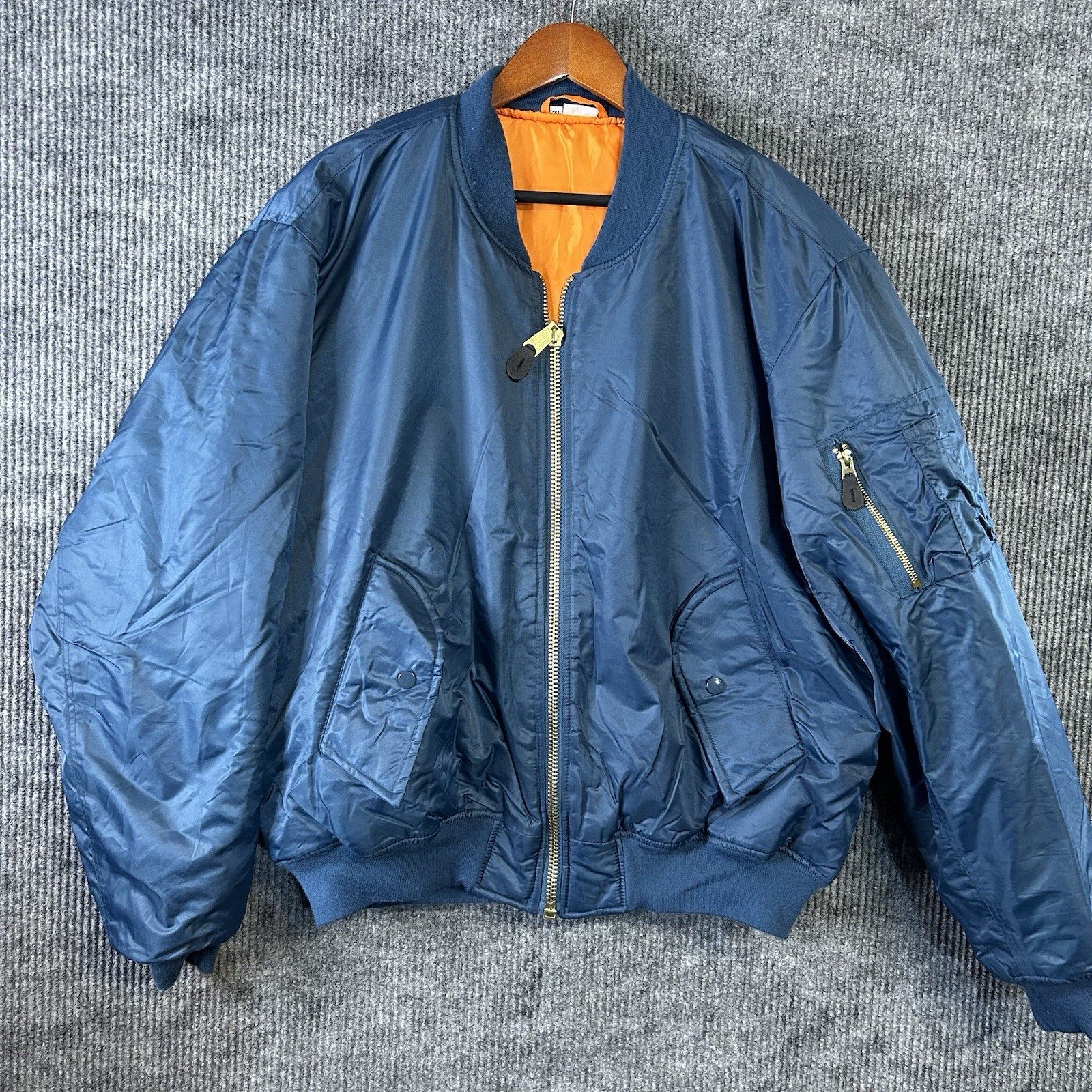 Flyers Bomber Jacket Men’s 2XL  MA-1 Intermediate Blue Reversible