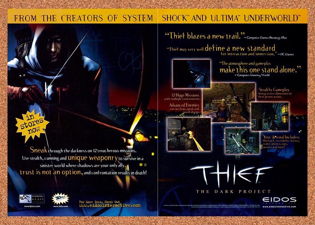 1999 Thief The Dark Project PC Original Advertisement / Retro Promo v3