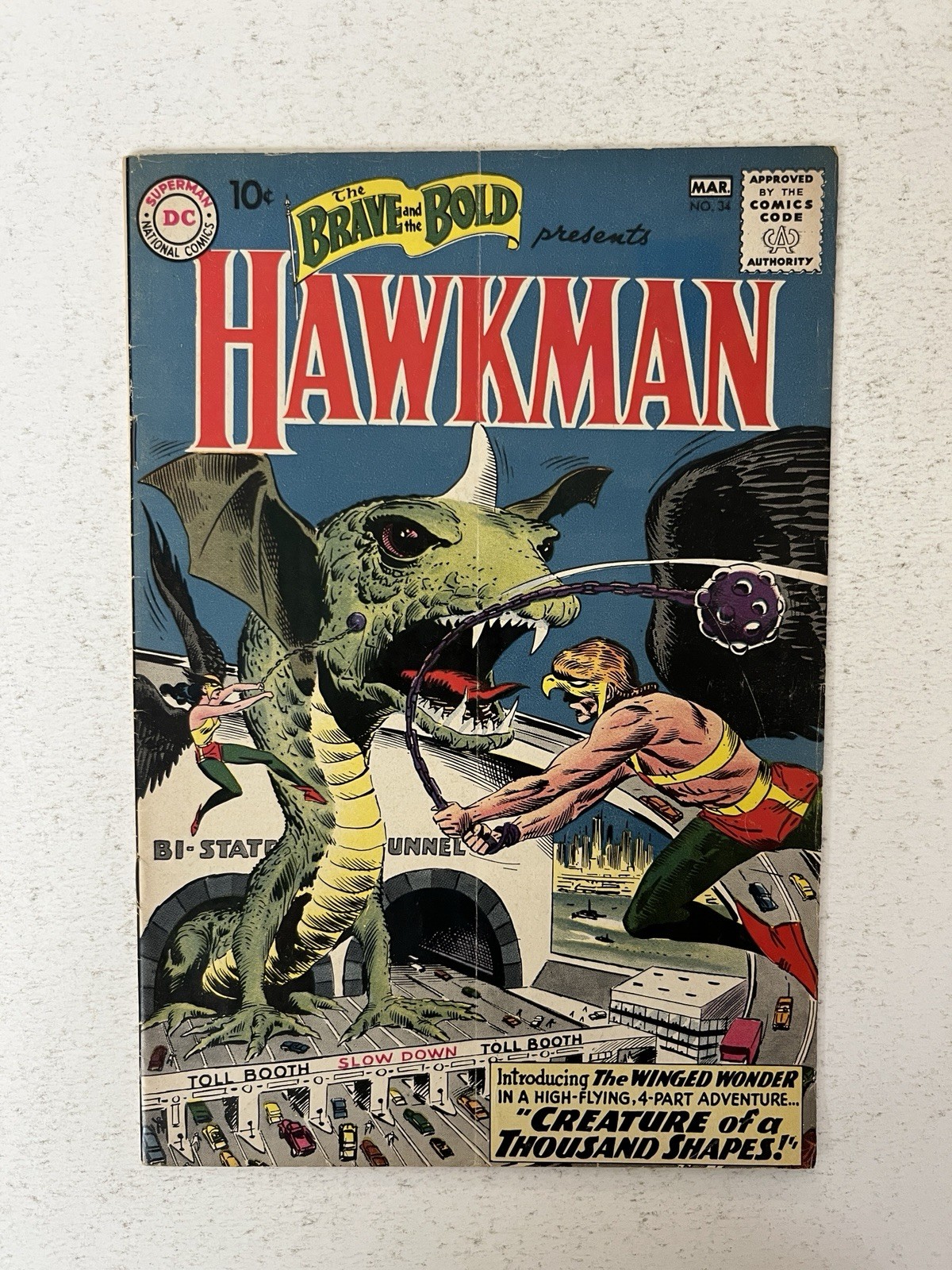 Brave and the Bold 34 (5.0 VG/FN) Origin/1st App Silver Age Hawkman & Hawkgirl