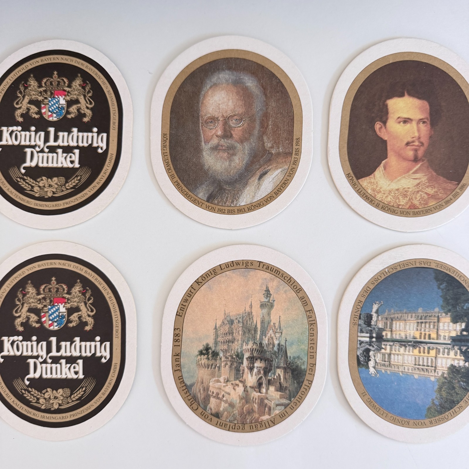 16 König Ludwig Dunkel Beer Coasters German Bavaria Royal Castle Breweriana