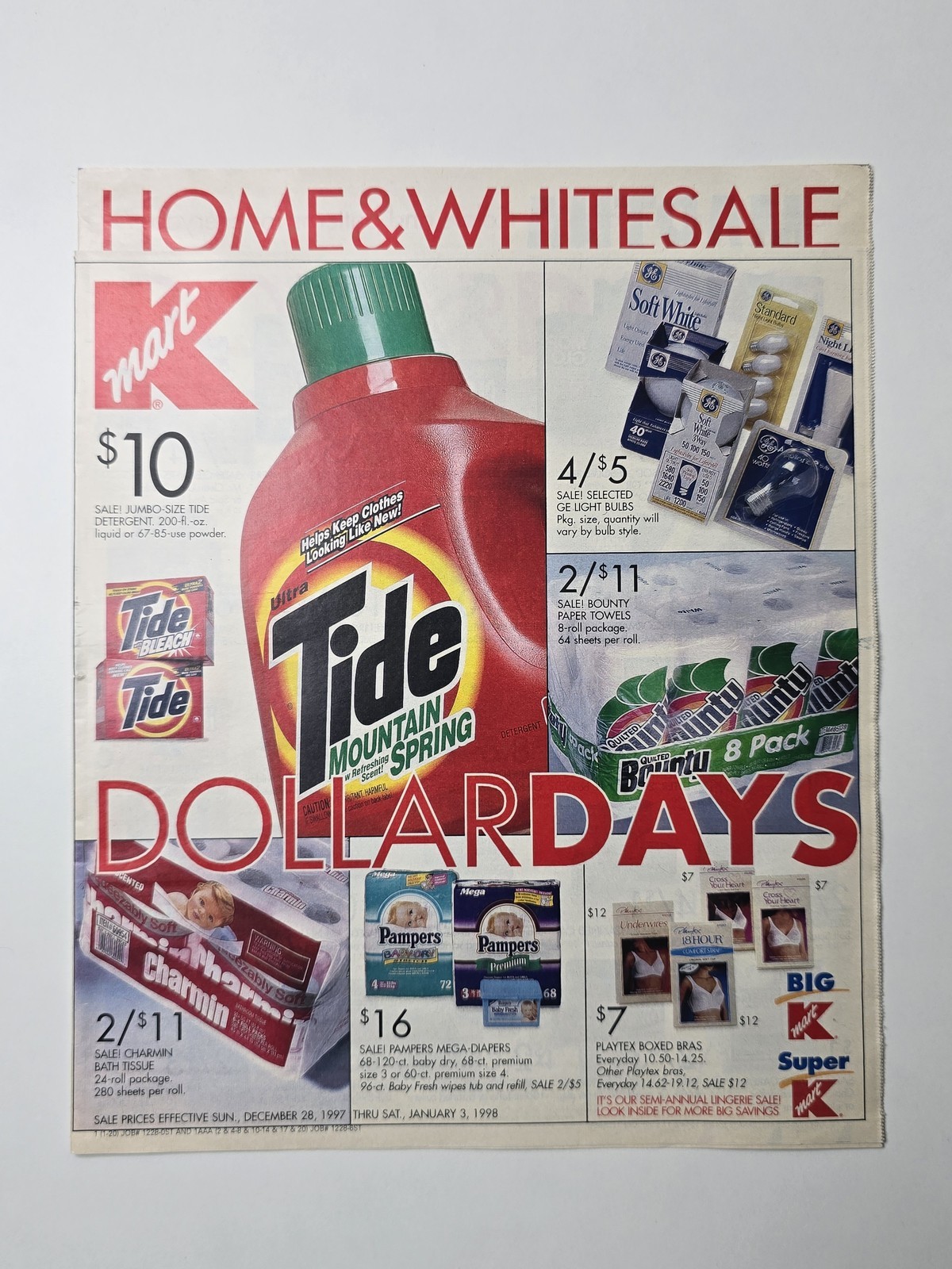 1997 1998 Kmart Home White Sale Circular Martha Stewart Dollar Days 16 Pages