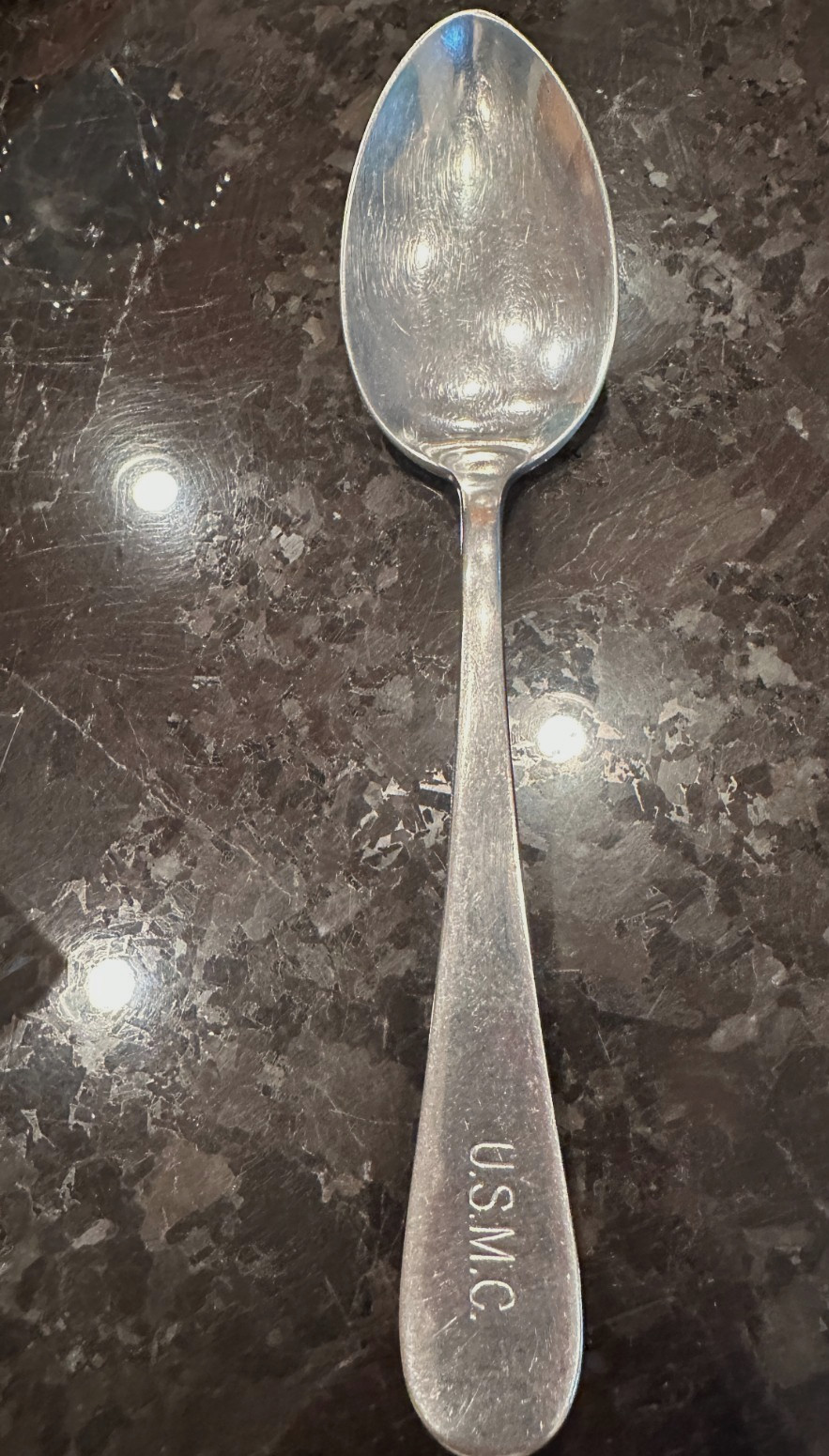 WW2 Era USMC Serving  Spoon US Marine Corps Mess Hall