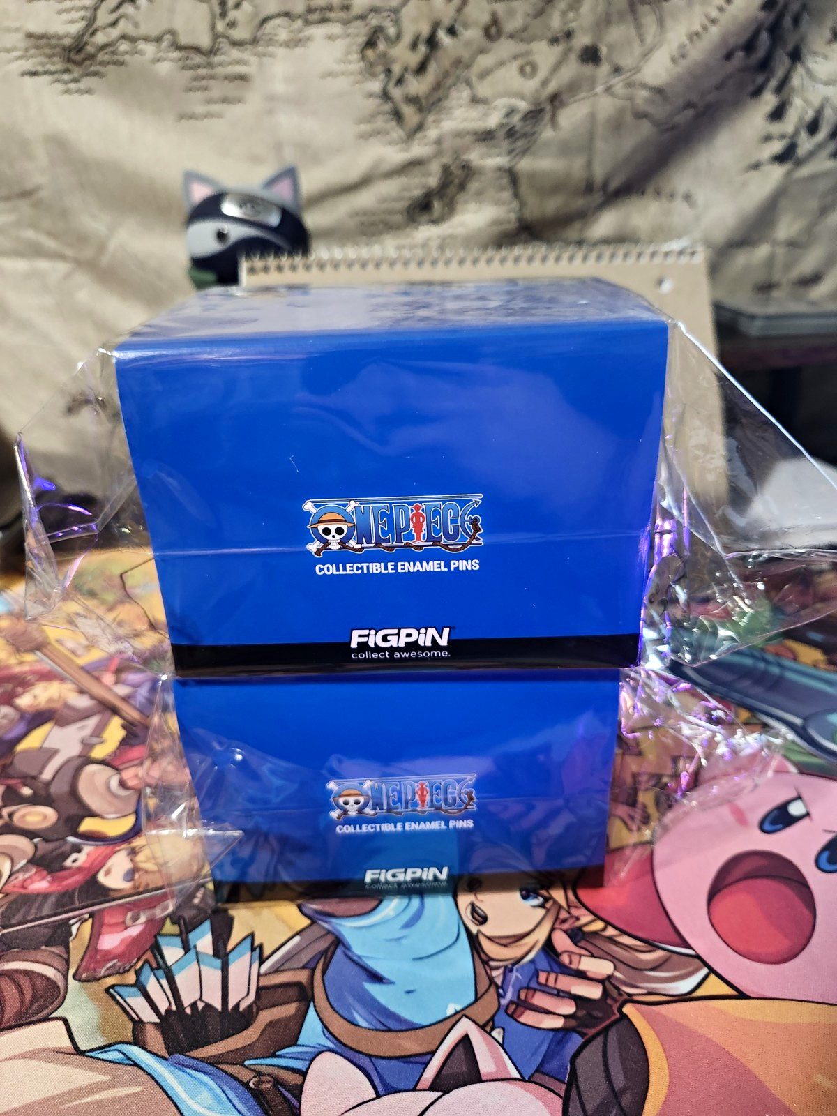 FiGPiN One Piece Monkey D. Luffy Enamelled Metal Pin, Blue/Black