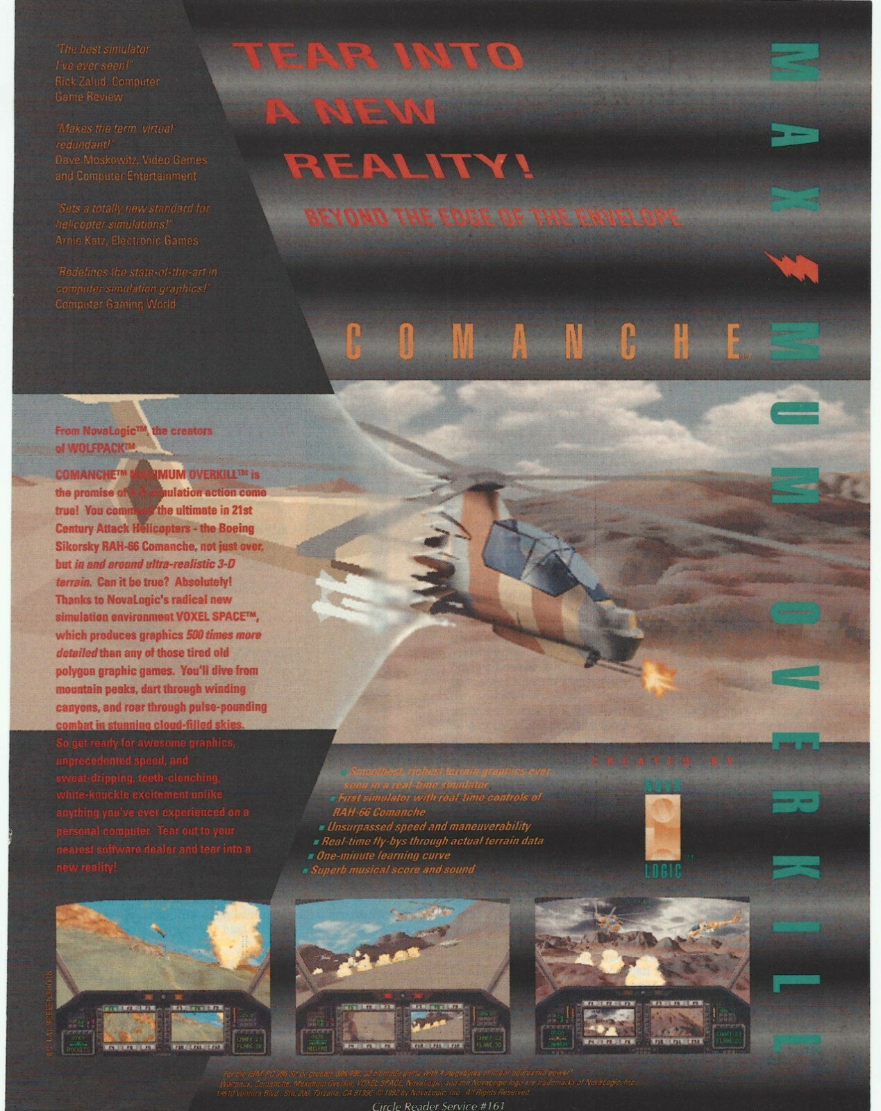 Comanche: Maximum Overkill Print Ad/Poster Art PC Big Box
