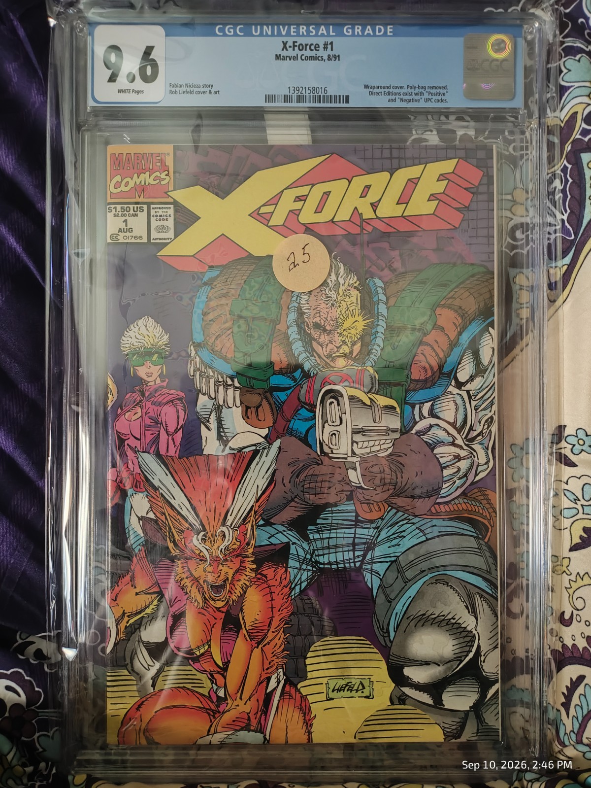 X-Force #1 CGC 9.6 NM+ White Pages 1991 Marvel Direct Edition