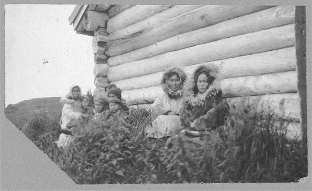 Photo:Nome Alaska Eskimo Village Women Children c1908 Group Portrait