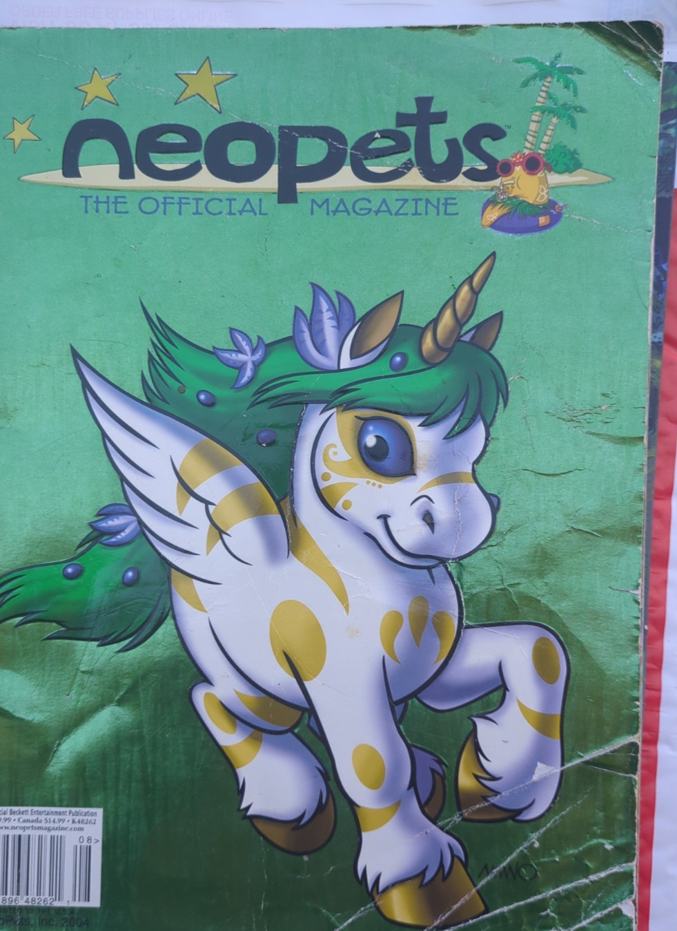 Neopets Official Magazine Issue #5 2004 Foil With RARE POSTER Dr. Sloth Neo Pets