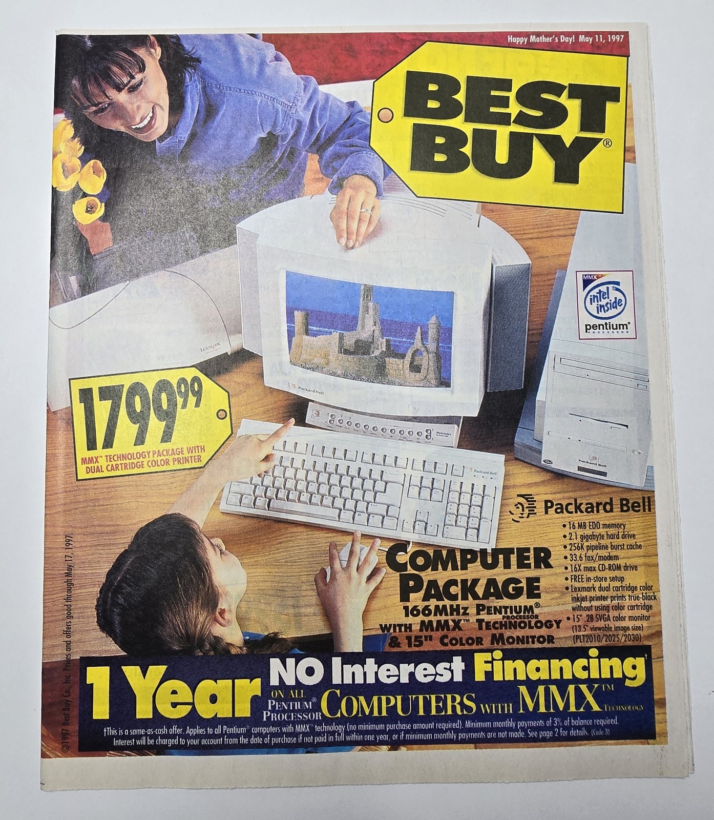 Vintage 1997 Best Buy Mother’s Day Circular Nintendo 64 Game Boy May 11 Ad