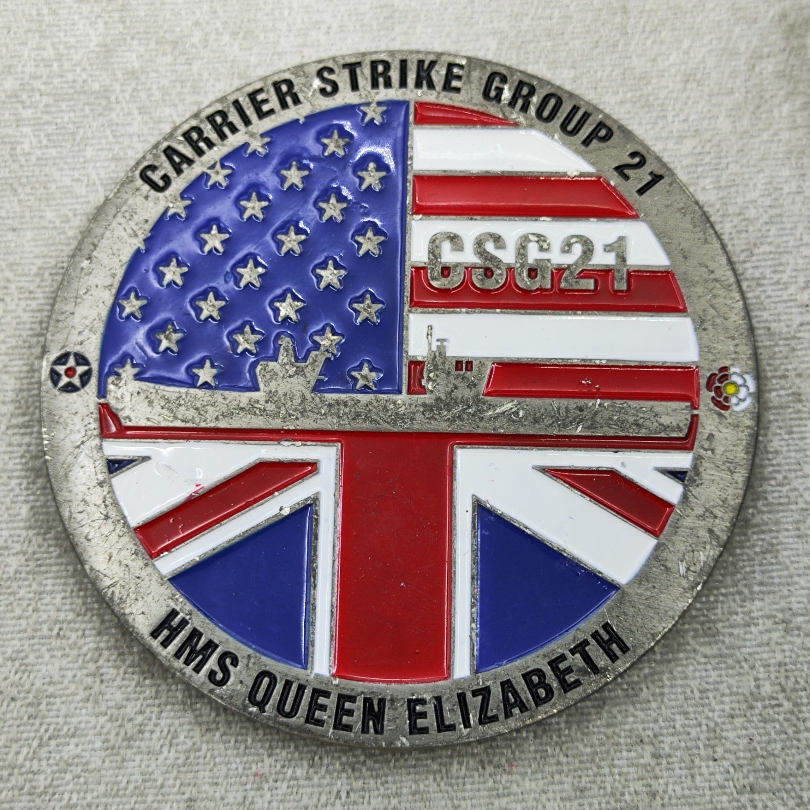 UK Carrier Strike Group 21 HMS Queen Elizabeth Challenge Coin