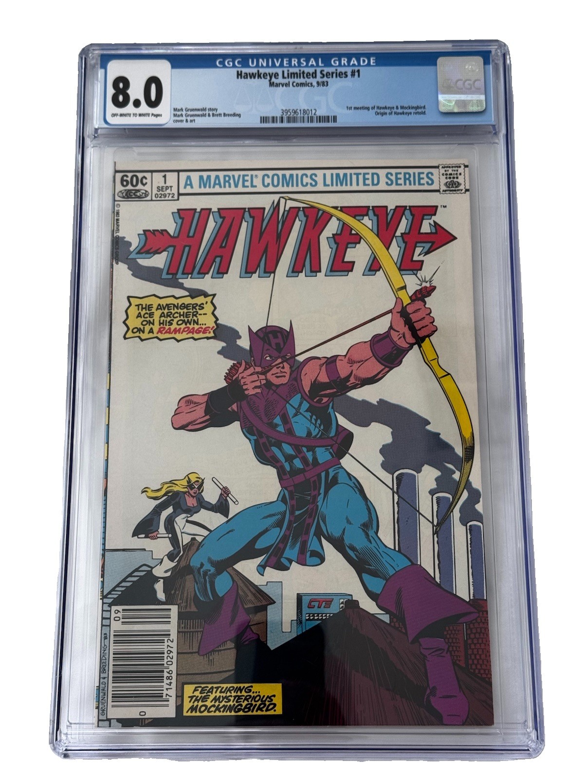 Hawkeye Limited Series #1 CGC 8.0 Marvel 1st Meeting Hawkeye & Mockingbird
