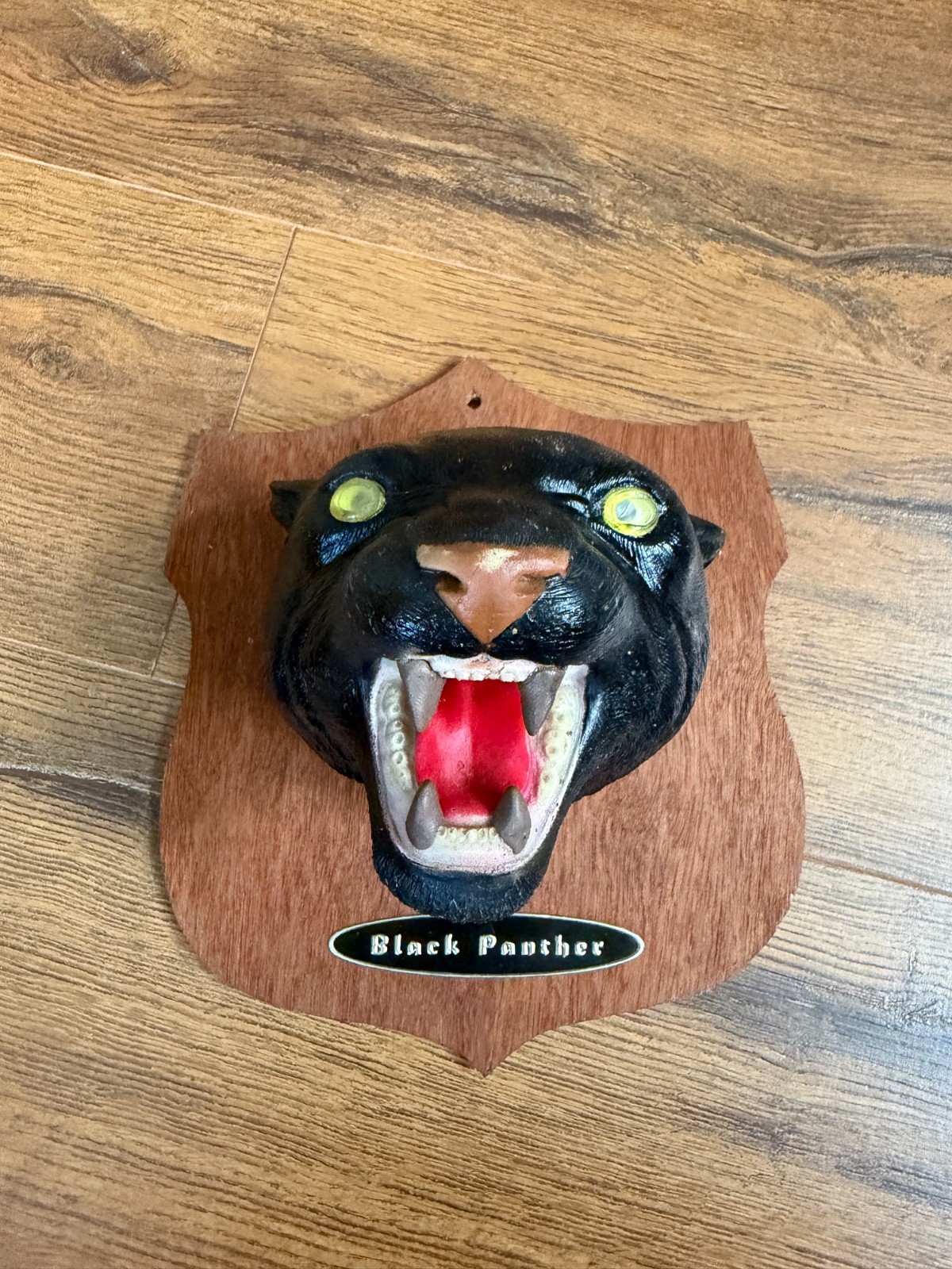 Vintage 1958 E. Joseph Cossman Hollywood Calif Black Panther Wall Plaque