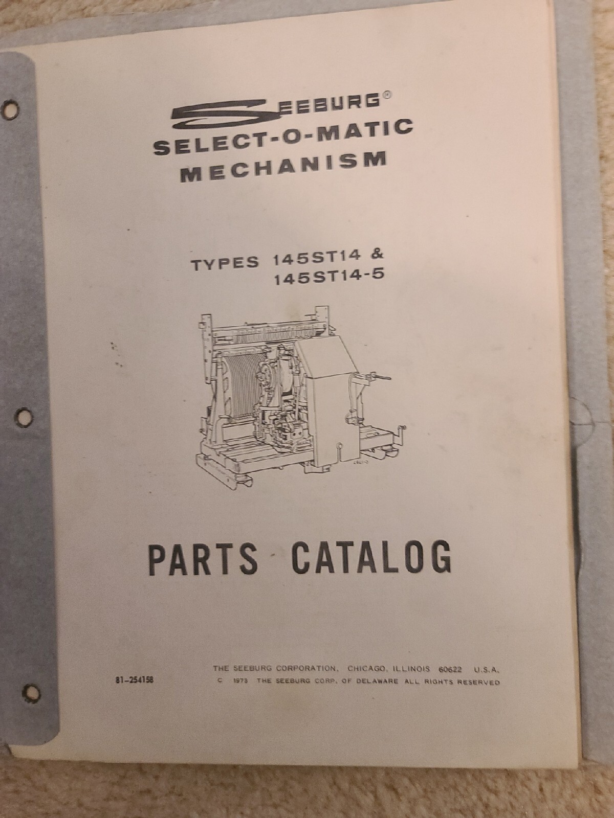 Original 1973 Seeburg Select O Matic Mechanism 3 Parts Catalog Jukebox 