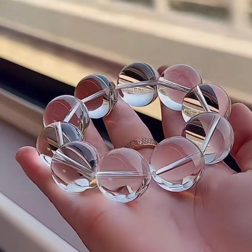 Natural Flawless Clear Quartz Crystal Beads Bracelet
