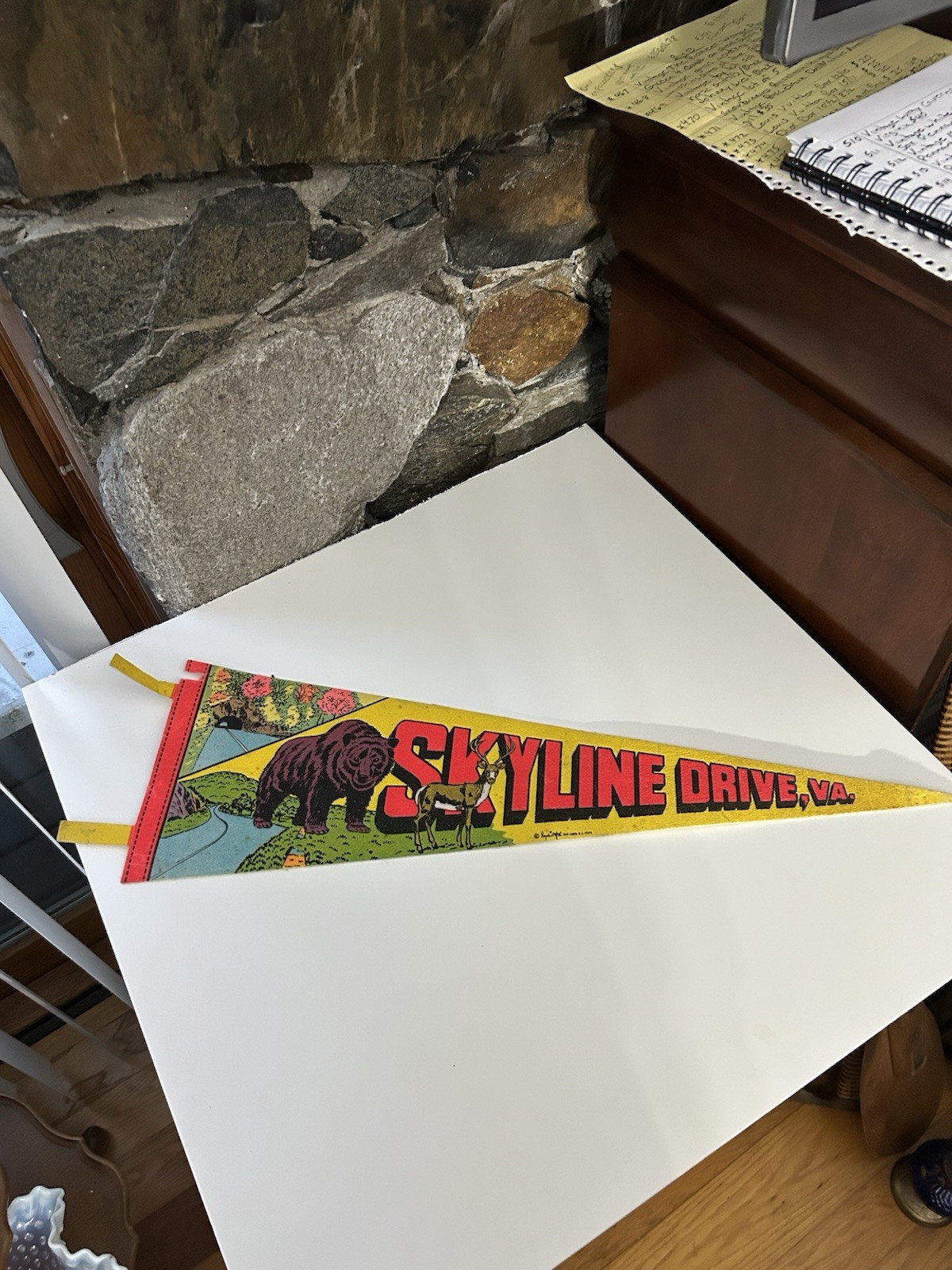 Vintage Skyline Drive Felt Pennant Virginia