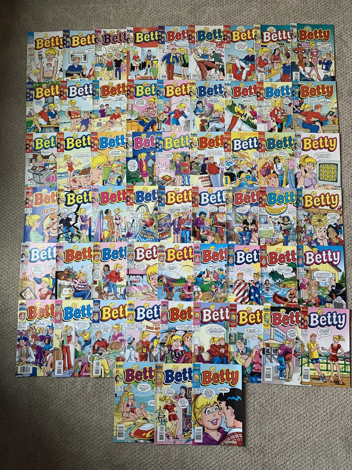 Vintage Lot Of 57 Betty Comic Books - Archie - No 42-131 Rare Collection