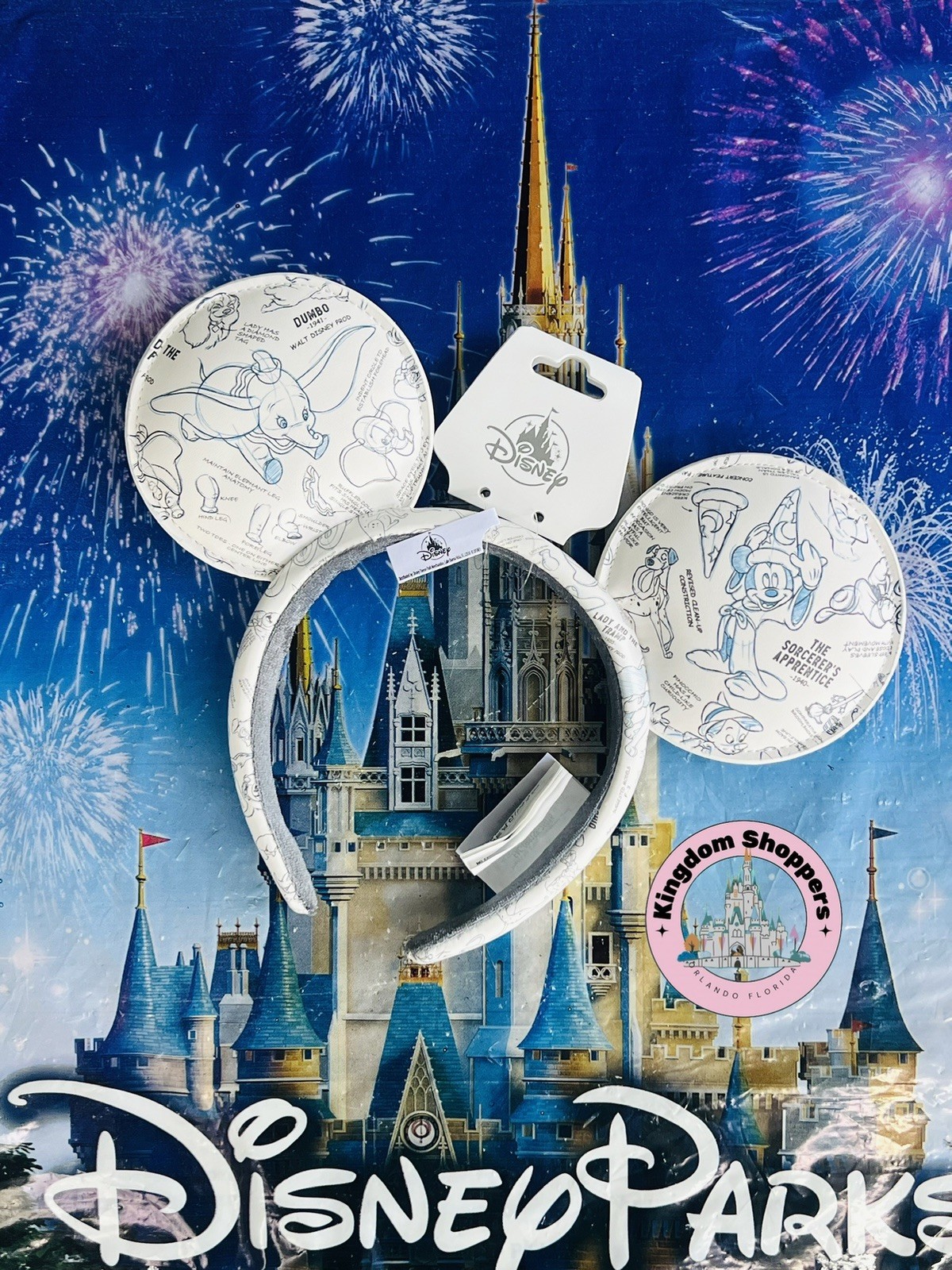 2026 Disney Parks Ink & Paint Magic Animation Sorcerer Mickey Ears Headband New