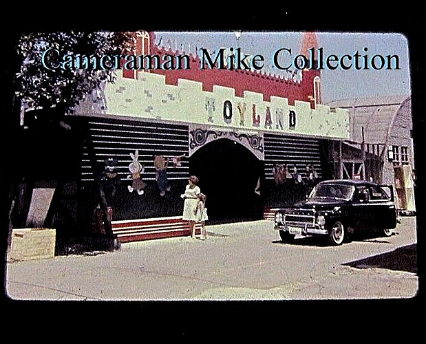 Mom Girl Toyland Volvo PV544 Sport Car 1960's Vintage 35mm Slide Film Photograph