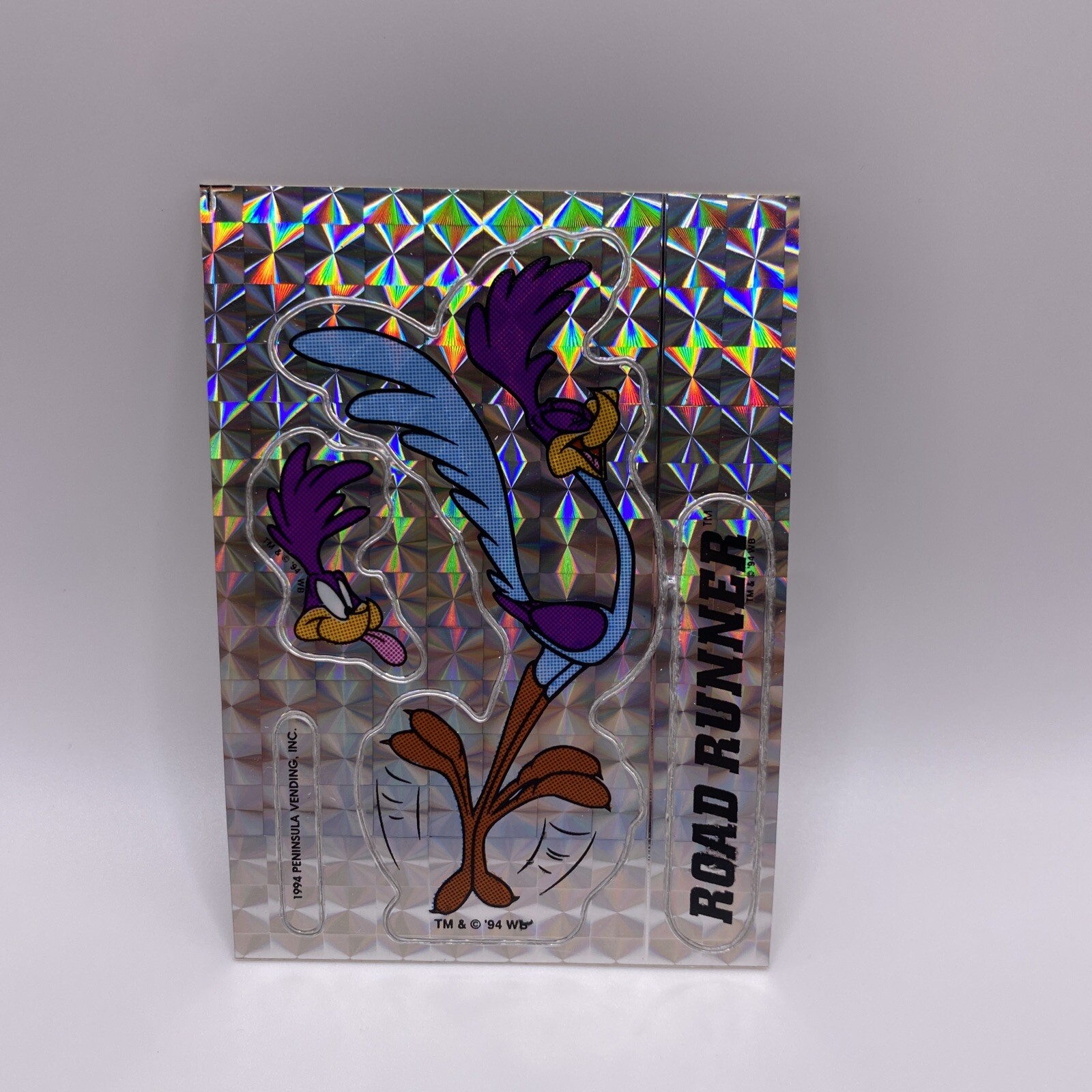 Vintage 1994 Road Runner Looney Tunes Prism Sticker Peninsula Vending (66)