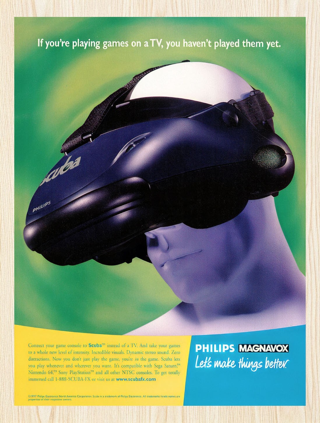 1996 Philips Magnavox Scuba Original Advertisement v1