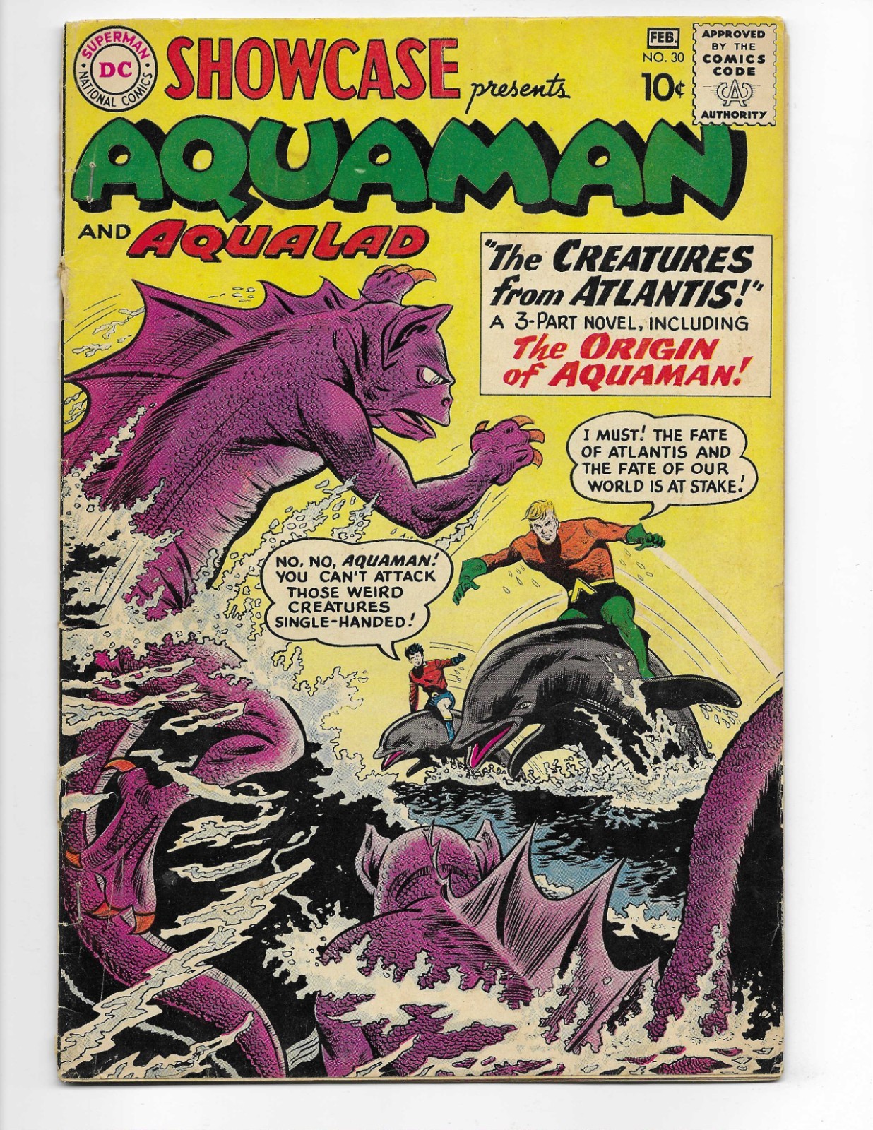 Showcase 30 1961 DC Comics G+ 2.5 Origin Aquaman Aqualad