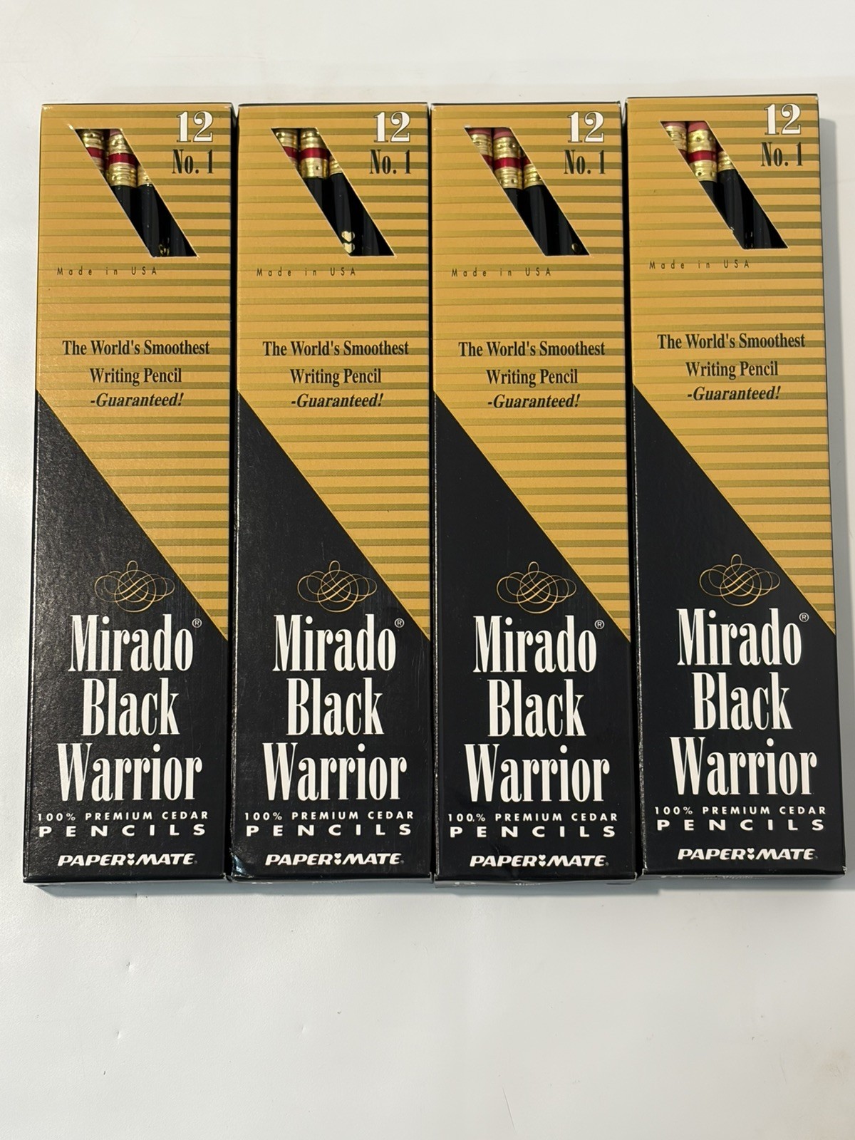 Rare 4 Box Mirado Black Warrior Premium Cedar #1 Pencils Sanford 48 Count