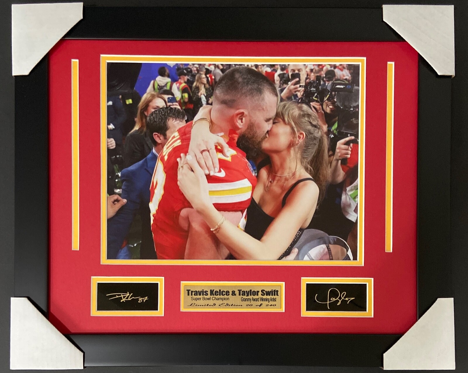 Taylor Swift & Travis Kelce Engraved Signatures