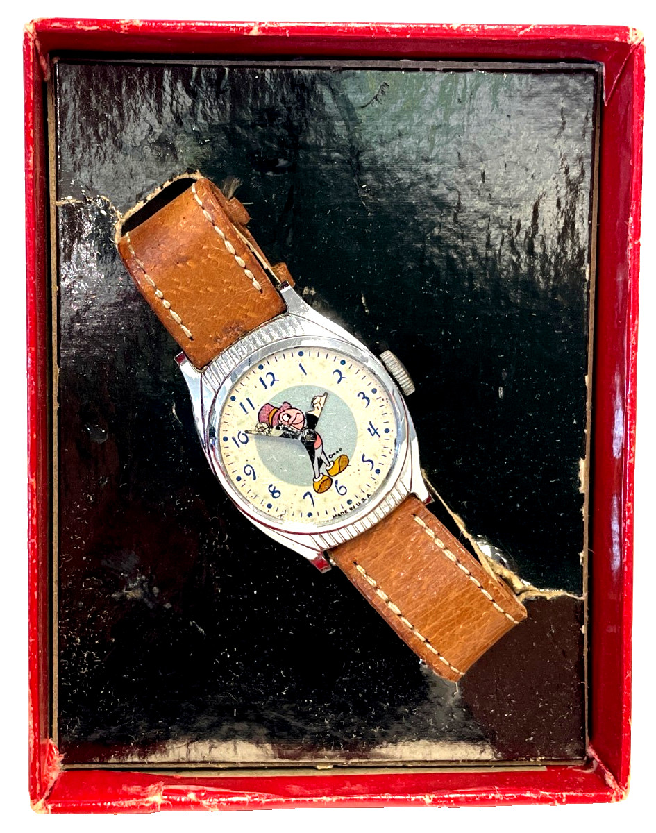 US Time Disney JIMINY  CRICKET “Birthday” Collection Watch, 1948