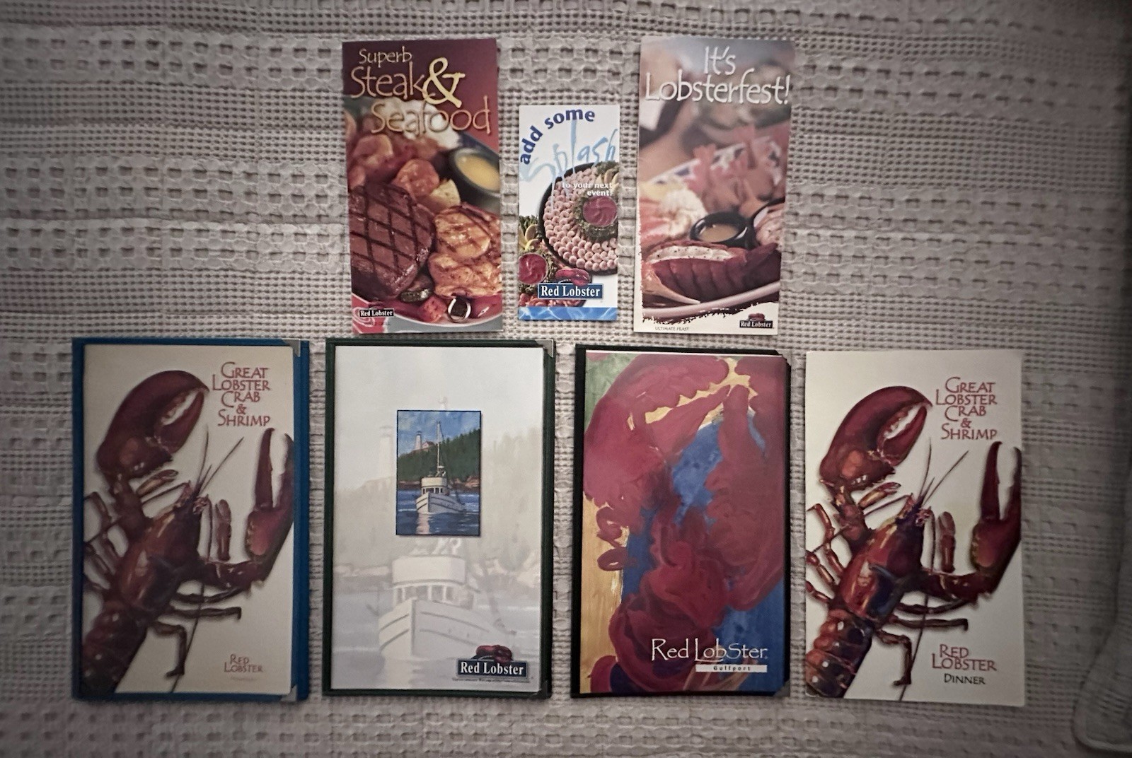 Vintage Red Lobster Menu Bundle Lot Of 7. Great Condition