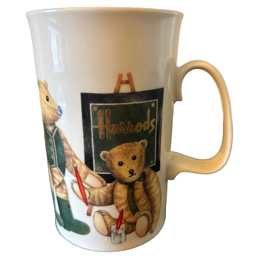 Harrods Knightsbridge Teddy Bear Fine Bone China Mug Made in England