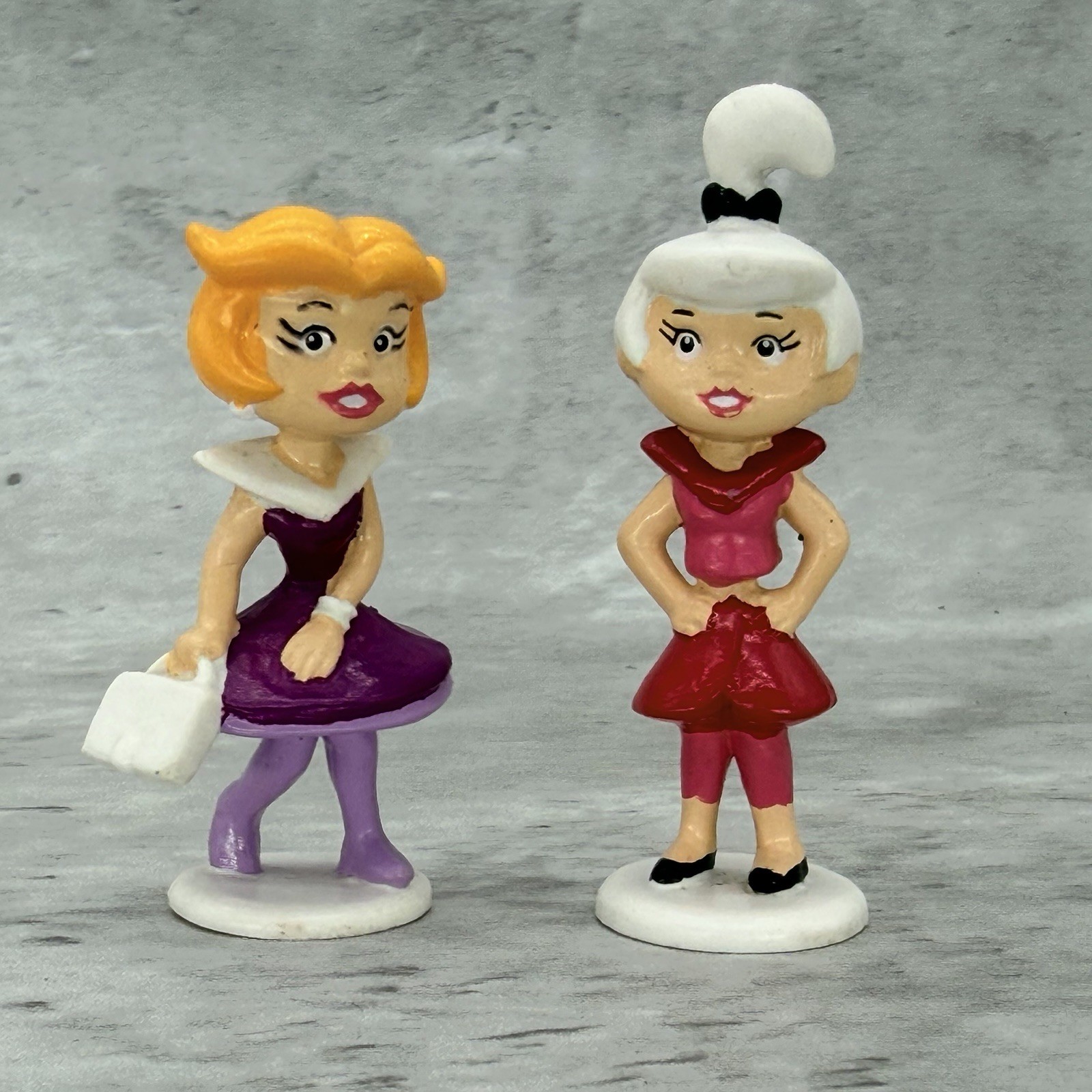 Judy and Jane The Jetsons, Applause 3” PVC Figurines, 1990 Vintage