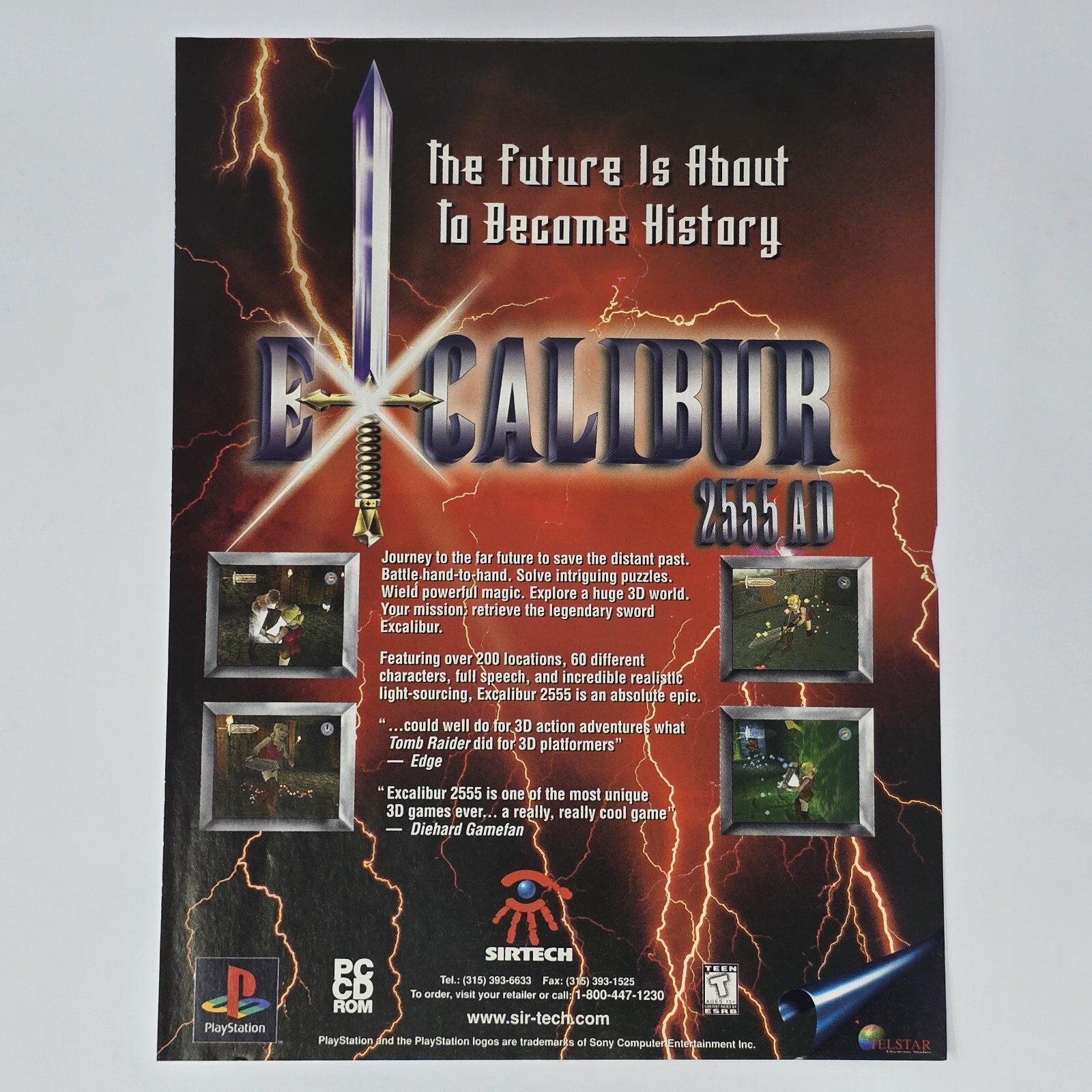 Excalibur 2555 PlayStation PS1 PC The Future Print Ad/Poster Official Promo Art