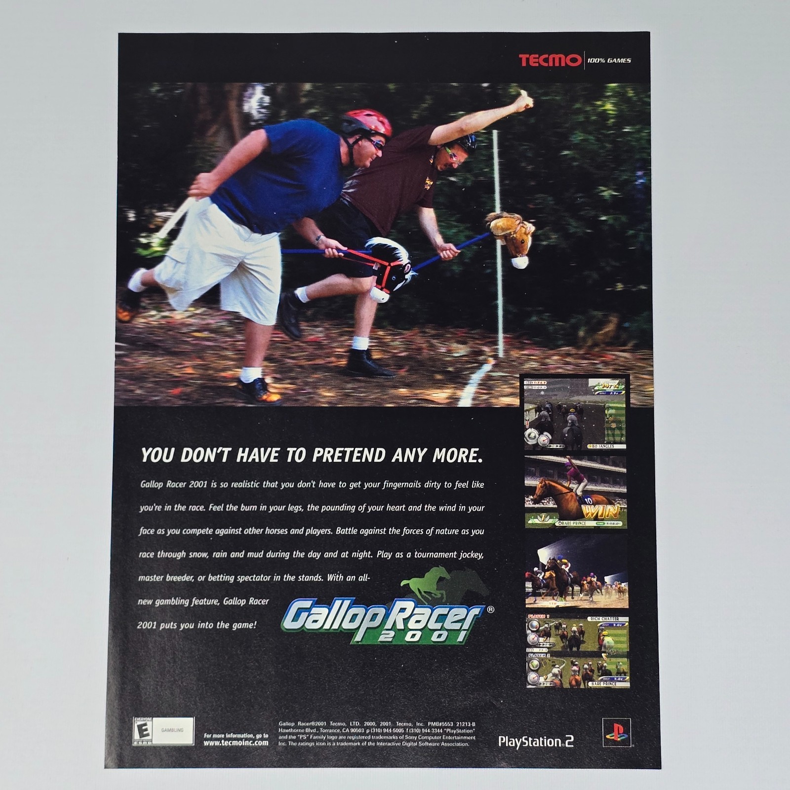 Gallop Racer 2001 PlayStation 2 PS2 Authentic Magazine Ad