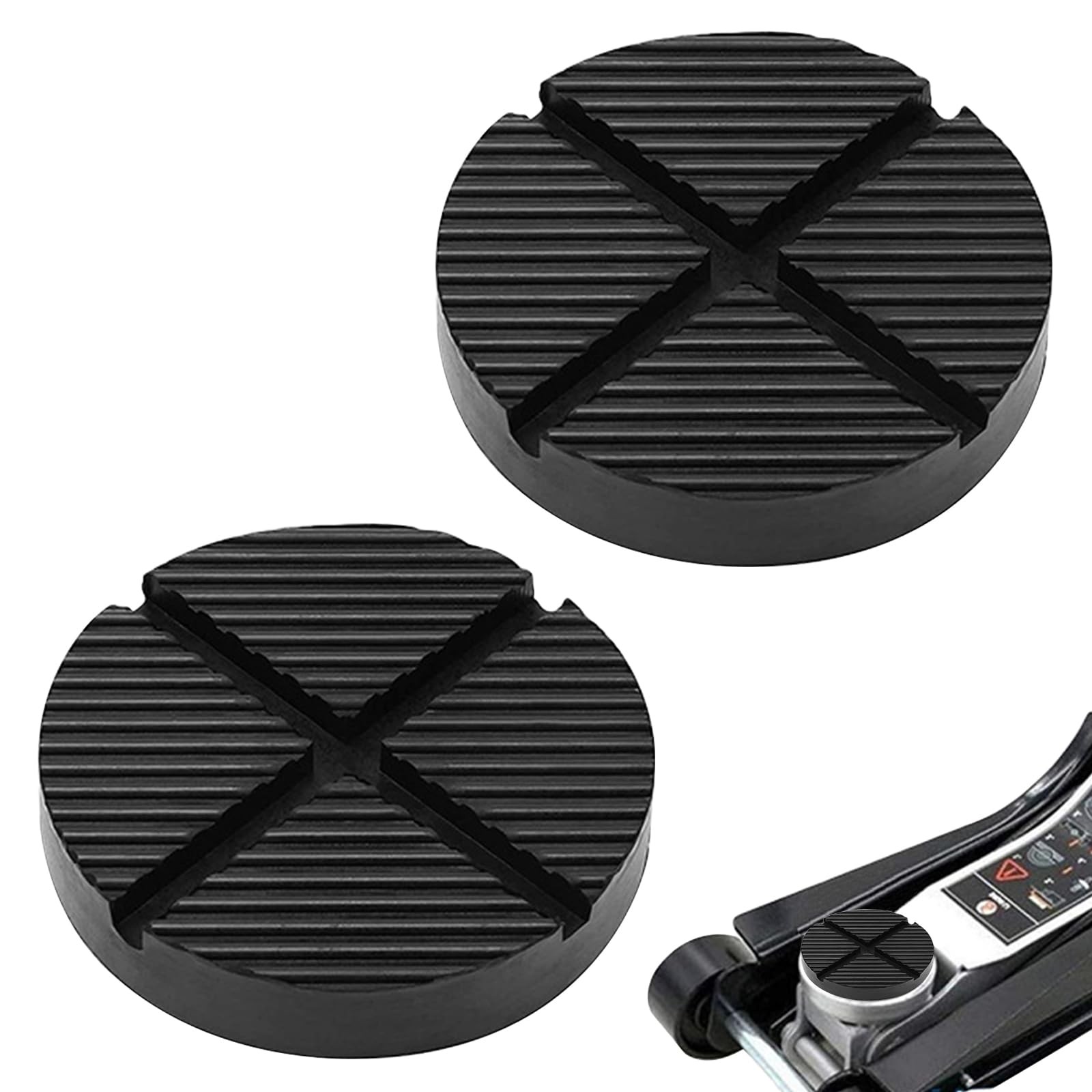 2PCS Rubber Jack Pads, Grooved Surface, Car Jack Block Jacks Adapter Jack Pad...