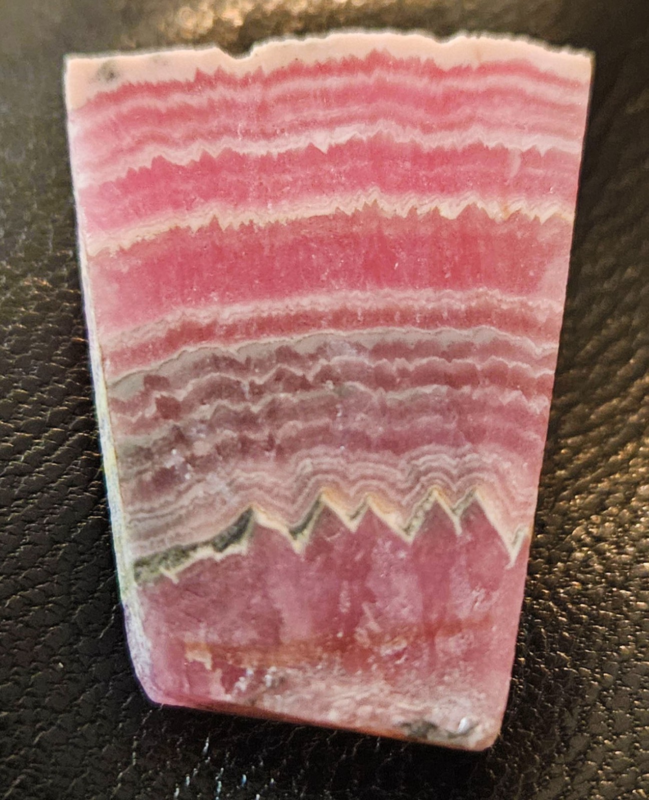 Rhodrochrosite Stalactite “Fan” Slice - Argentina#2