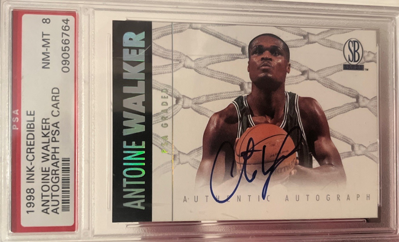 1997-98 Antoine Walker Scoreboard Inkcredible PSA-8 Auto Hot Look