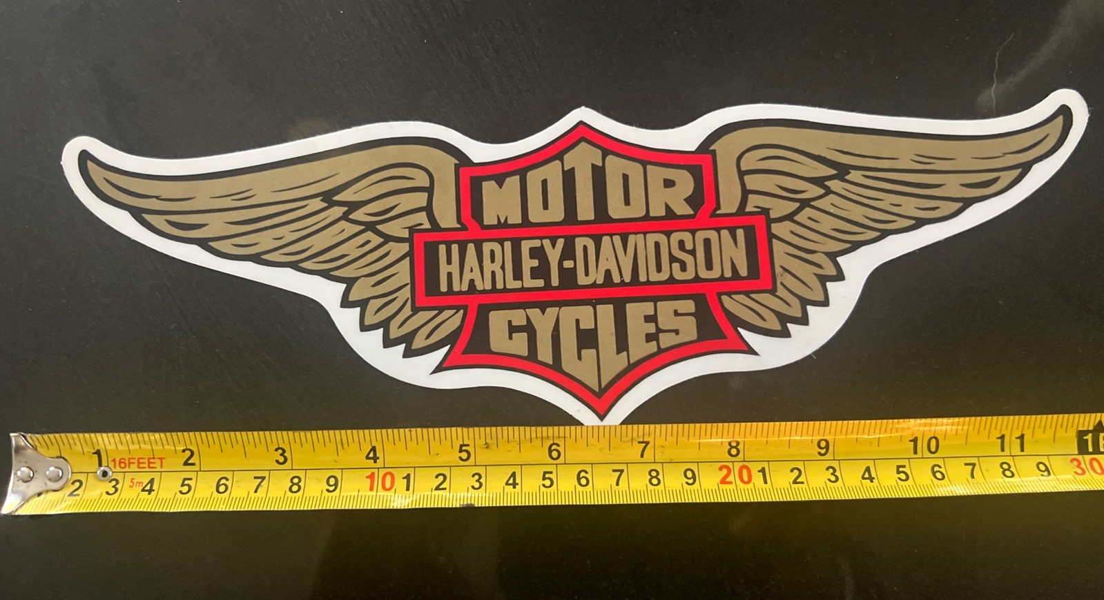 Vintage Harley Davison Wings Logo Sticker Decal Biker Motorcycle 12.5” x 4” Rare
