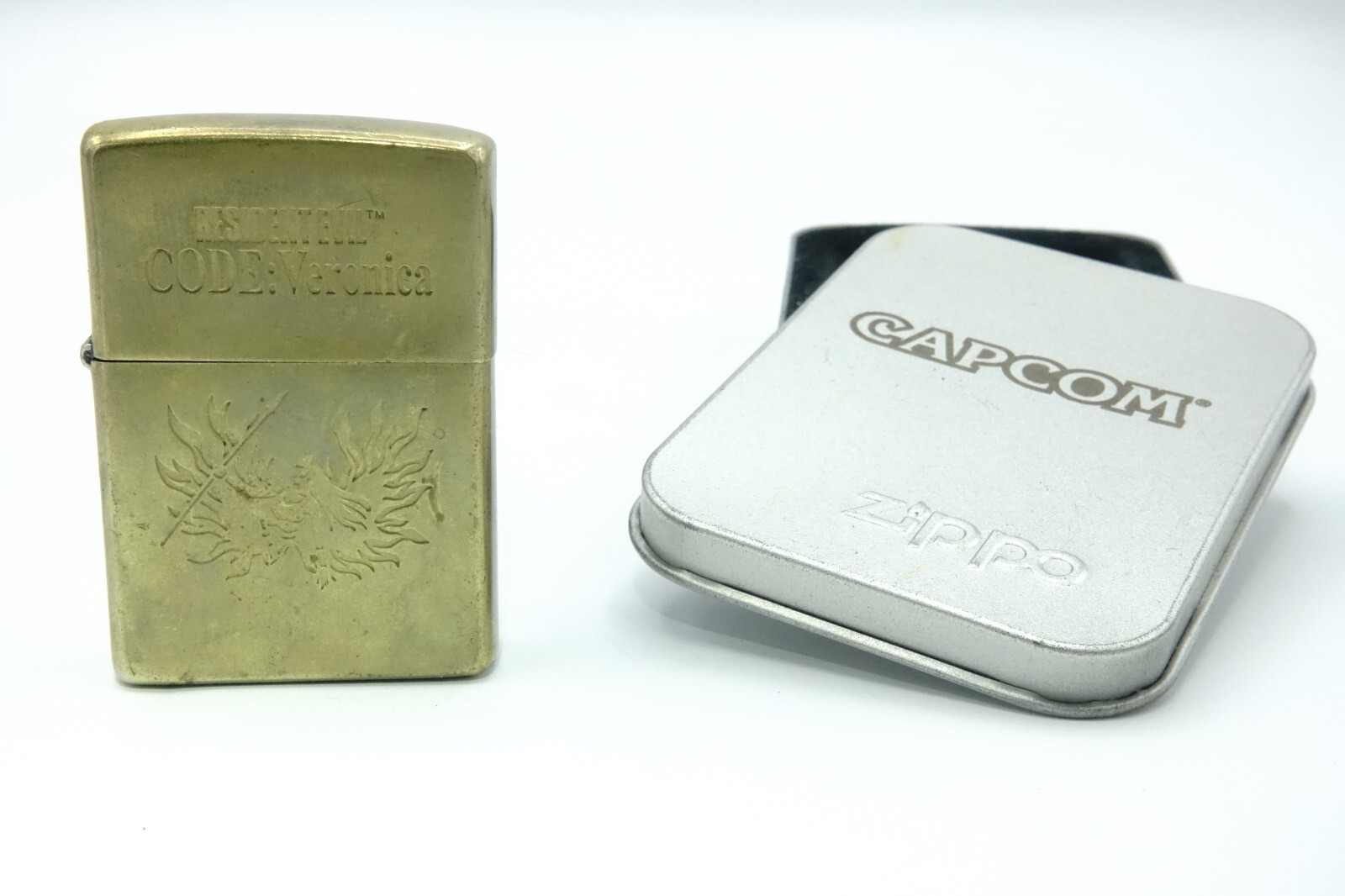 Rare Resident Evil Code Veronica Zippo Lighter CAPCOM Used