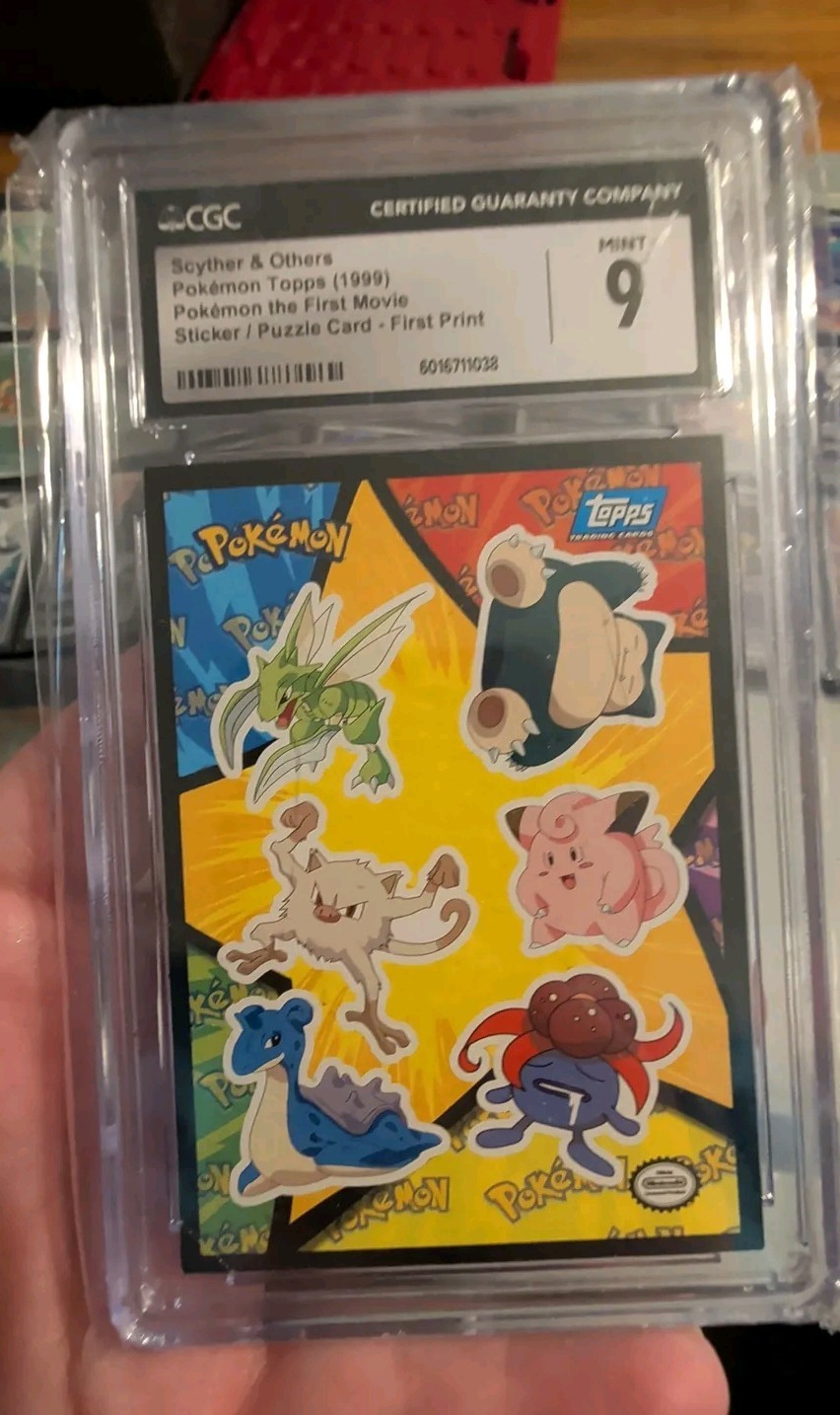 1999 TOPPS POKEMON: The First Movie Sticker / Puzzle Card First Print - CGC 9