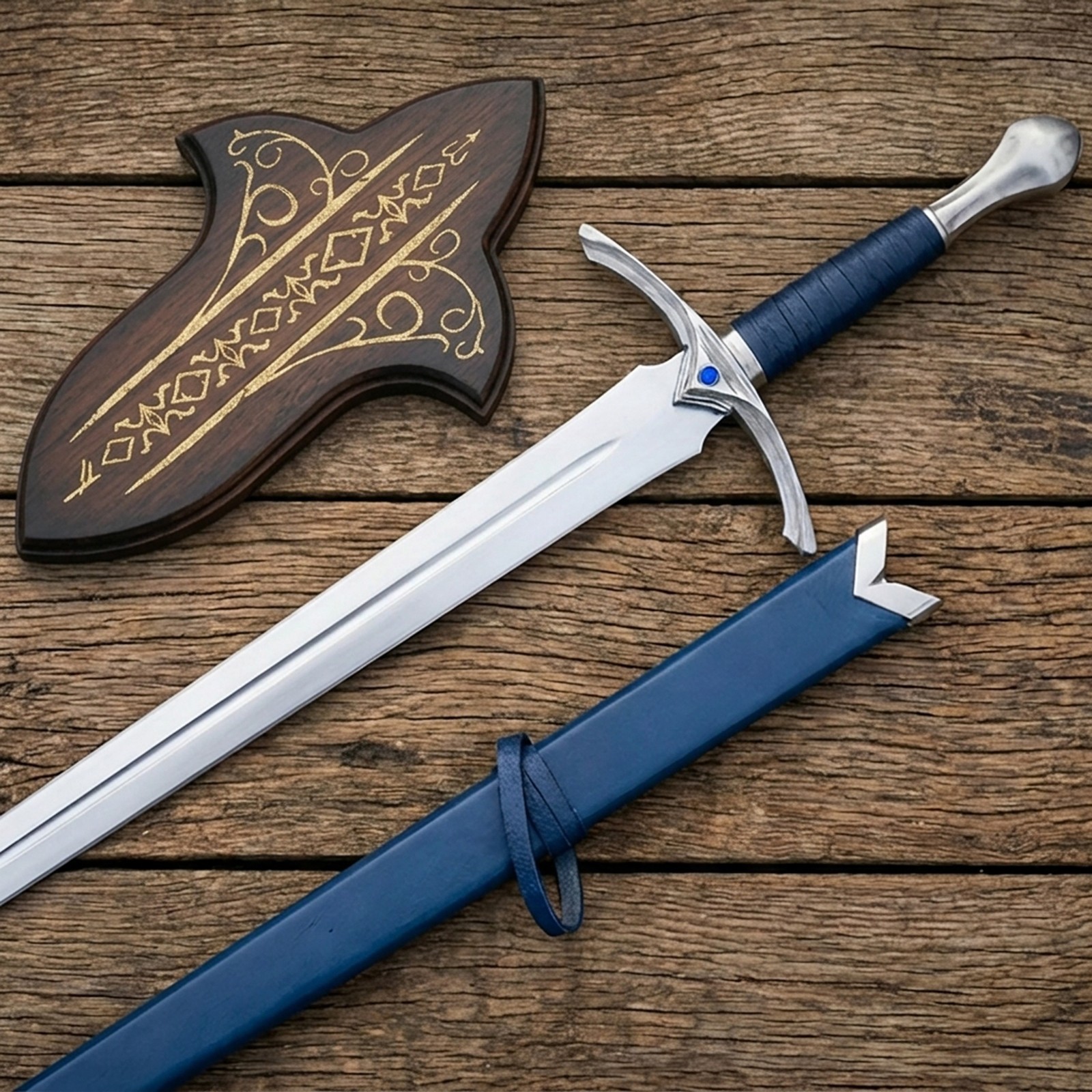 Sword of turgon Replica Handmade Fantasy Stainless Steel Sword With Scabbard