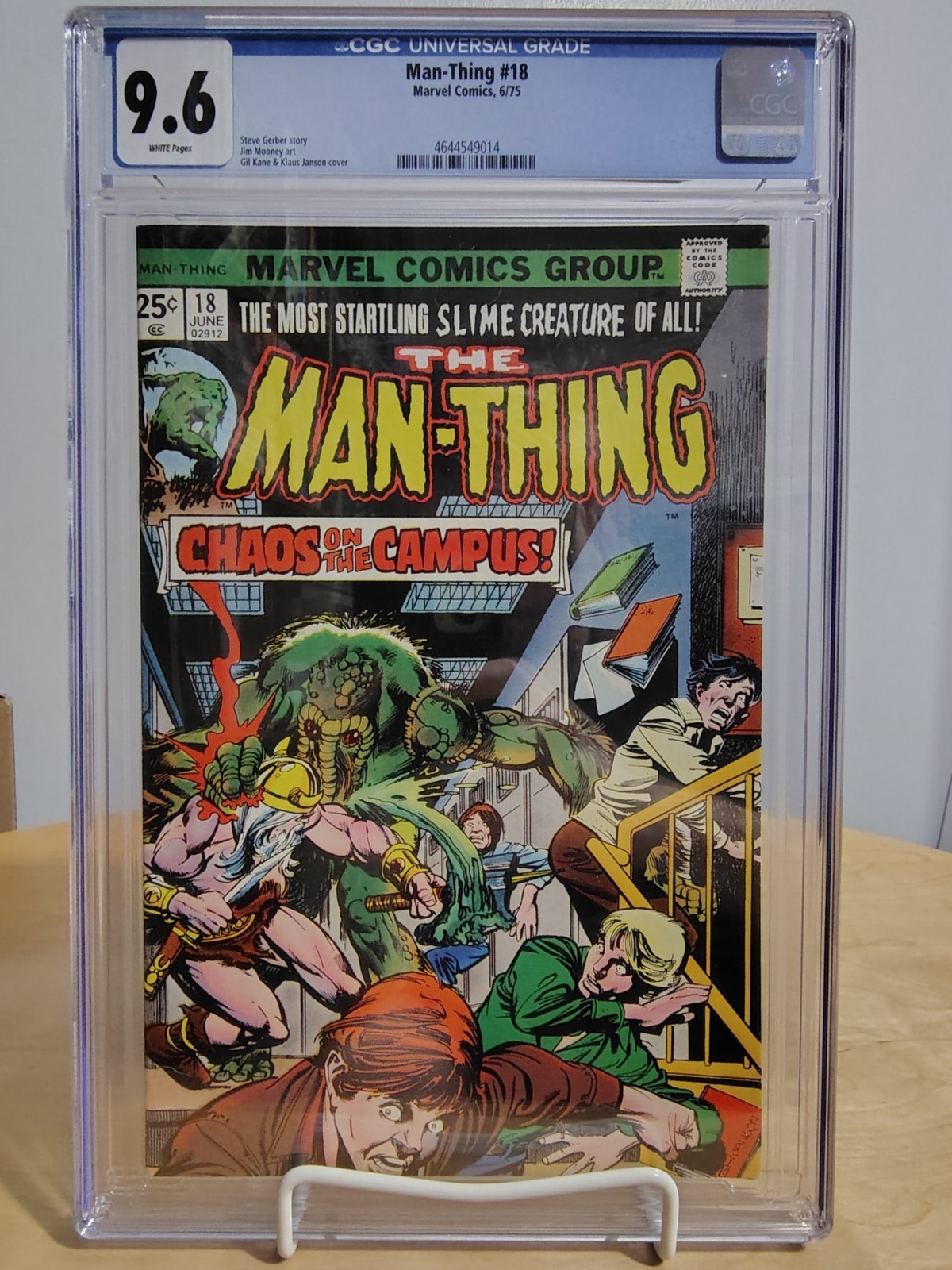 MAN-THING #18 CGC 9.6 WHITE PAGES - THE MOST STARTLING SWAMP CREATURE OF ALL