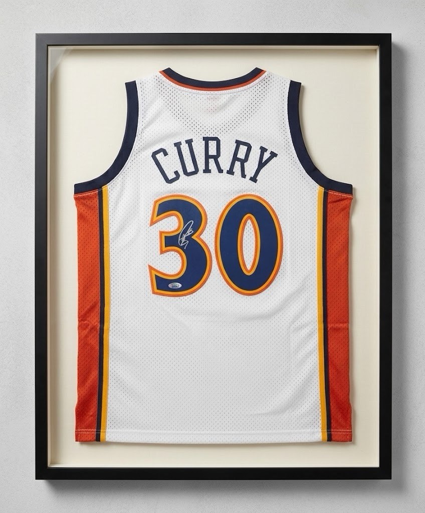 Warriors team Signed Authentic Jersey Stephen Curry JSA Authentic. JERSEY ONLY