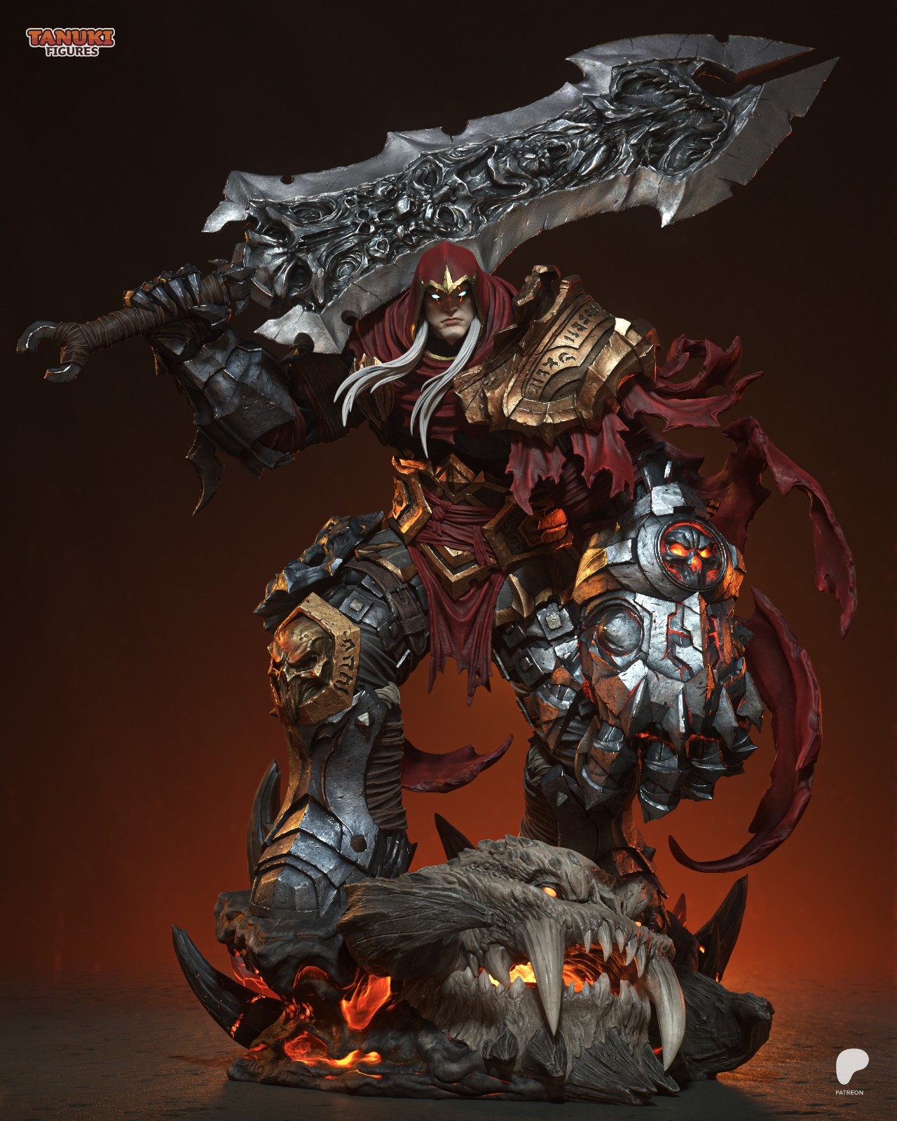 War - Darksiders 1/6 Scale Figure Statue Unpainted Garage Kit Resin