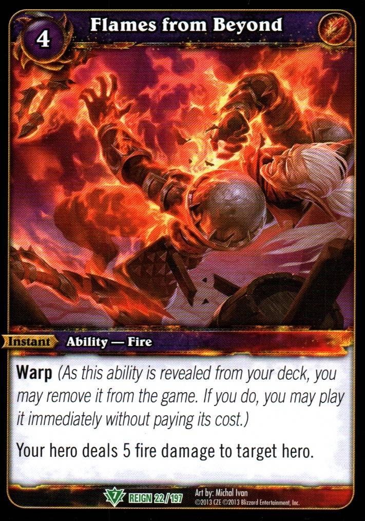 World of Warcraft TCG Flames from Beyond 2013 Reign of Fire CZE 22/197